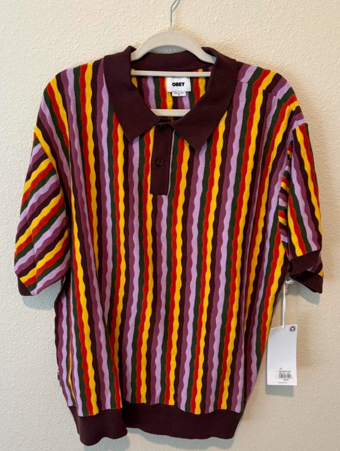 Obey Stripped Obey shirt Size US XL / EU 56 / 4 - 1 Thumbnail