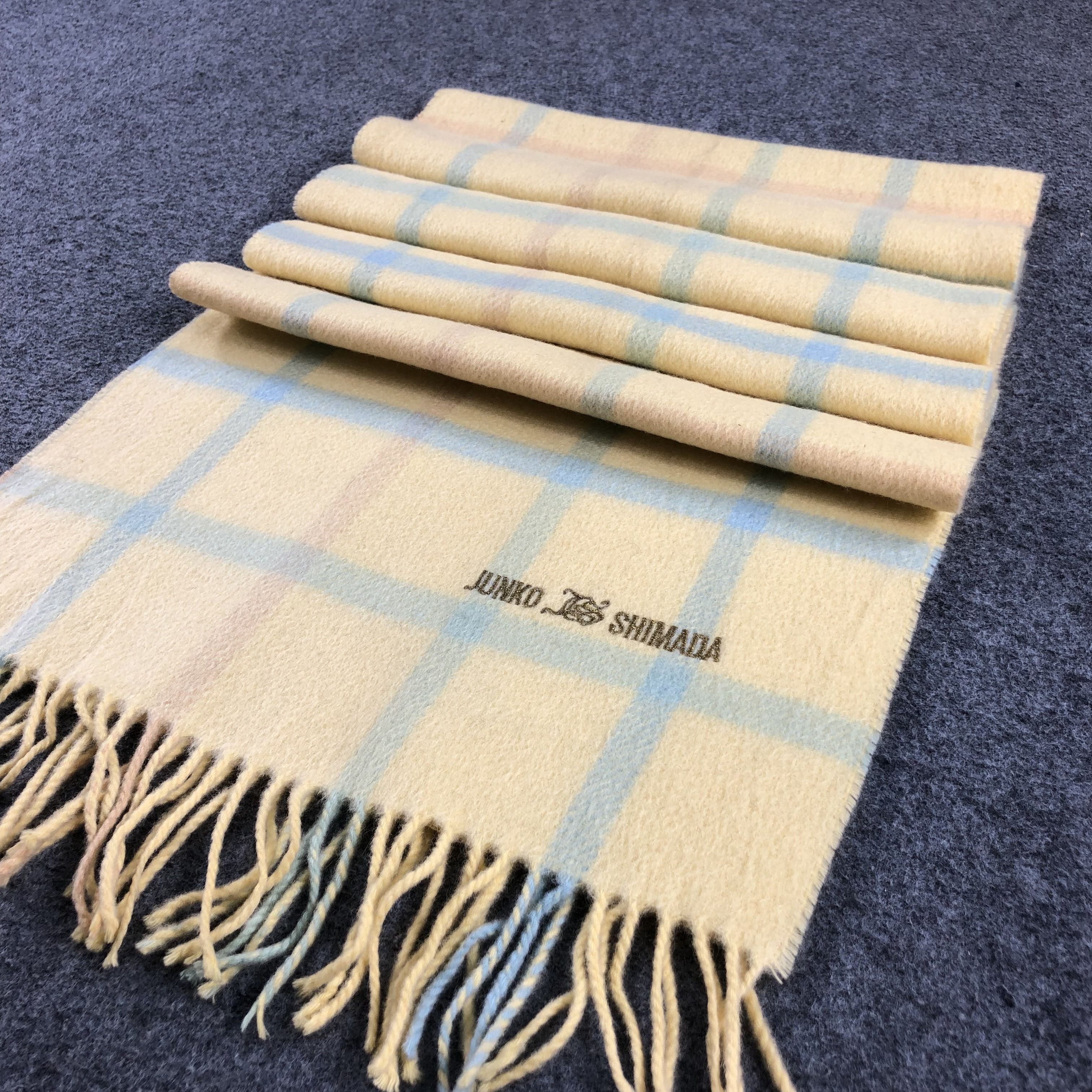 Junko Shimada Junko Shimada Tartan Wool Scarf Muffler V822 Size ONE SIZE - 3 Thumbnail