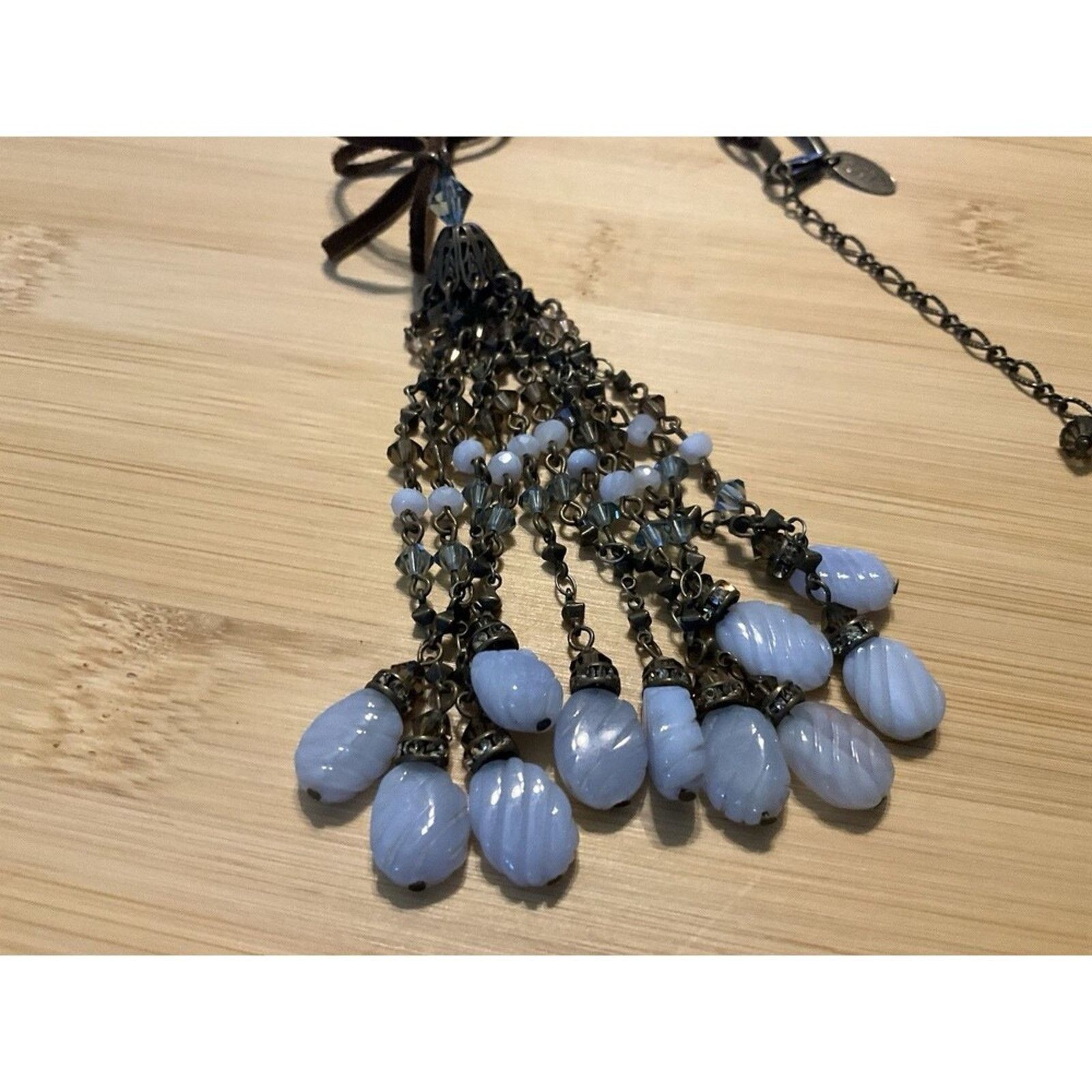 Other Tanzanite Stone, Leather Cord Liz Palacios Necklace. Signed Size ONE SIZE - 3 Thumbnail