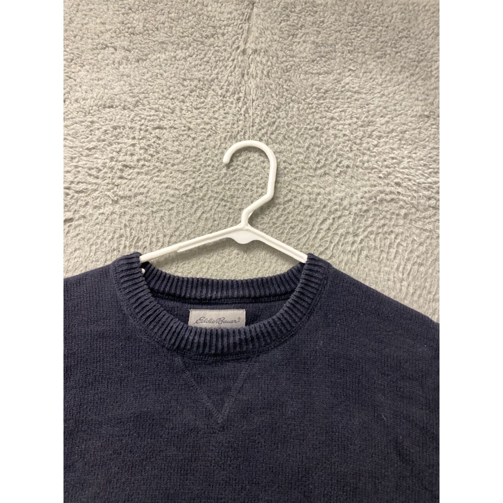 Eddie Bauer Eddie Bauer Sweater Mens XL Dark Navy Pullover Solid Thick Knit Crew Neck Outdoor Classic Size US XL / EU 56 / 4 - 3 Thumbnail