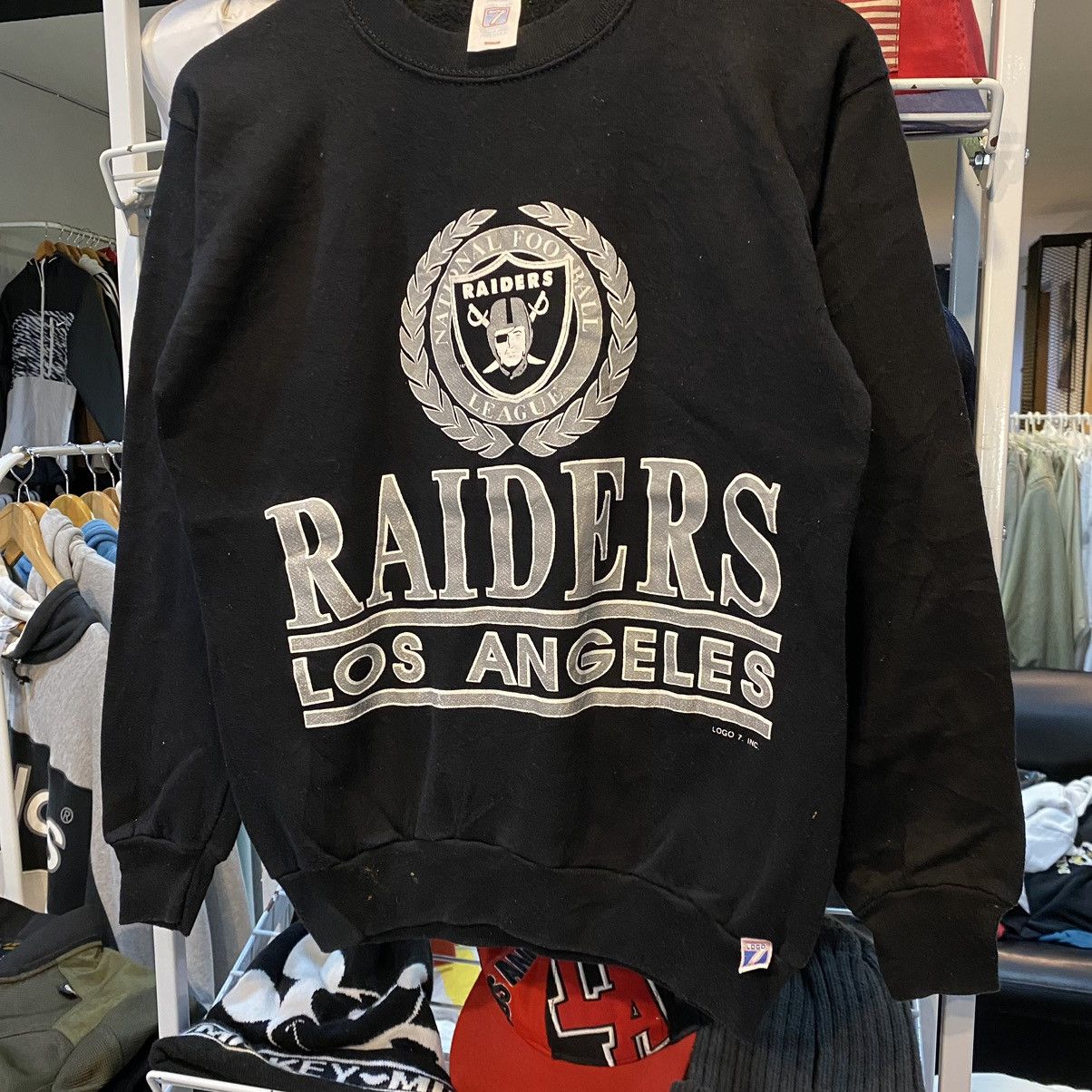 NFL × Vintage Rare!! Vtg NFL LOS ANGELES RAIDERS Sweatshirt Size US M / EU 48-50 / 2 - 4 Thumbnail