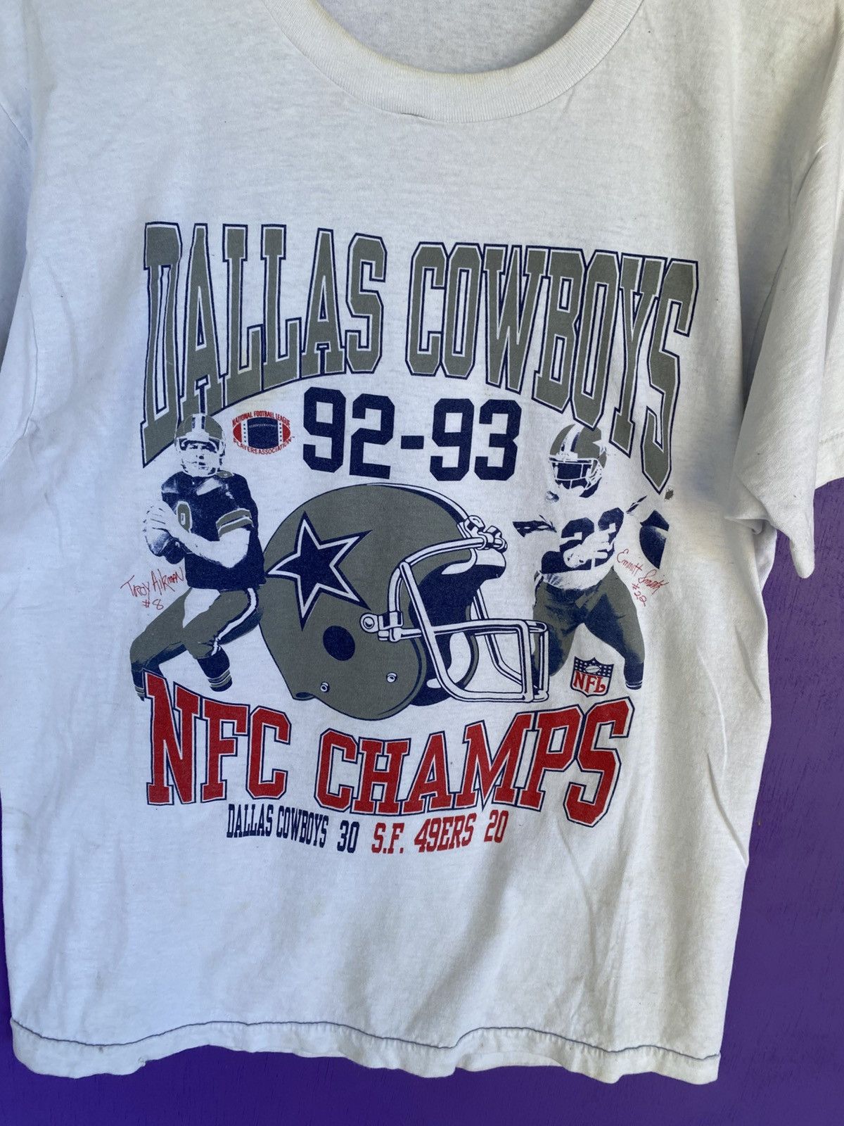 NFL Vintage 92/93 Dallas cowboys NFC champs t-shirt Size US L / EU 52-54 / 3 - 3 Thumbnail