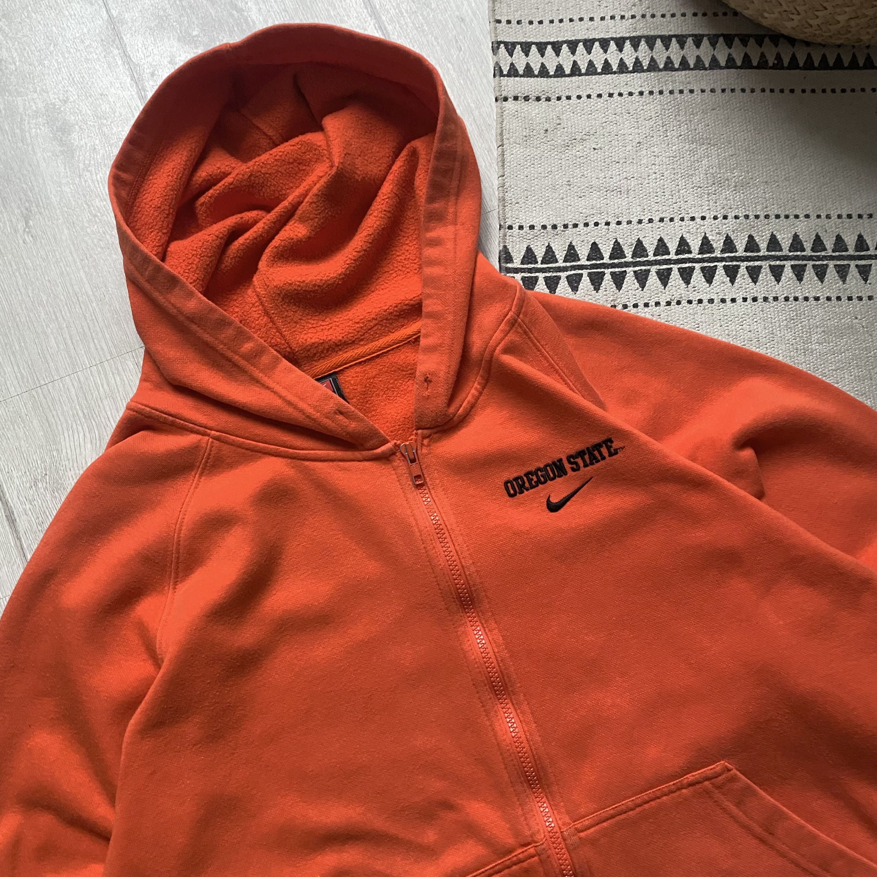 Nike 🍊 Vintage 80/90s Oregon Nike Boxy hoodie Zip up Y2K Size US M / EU 48-50 / 2 - 2 Thumbnail