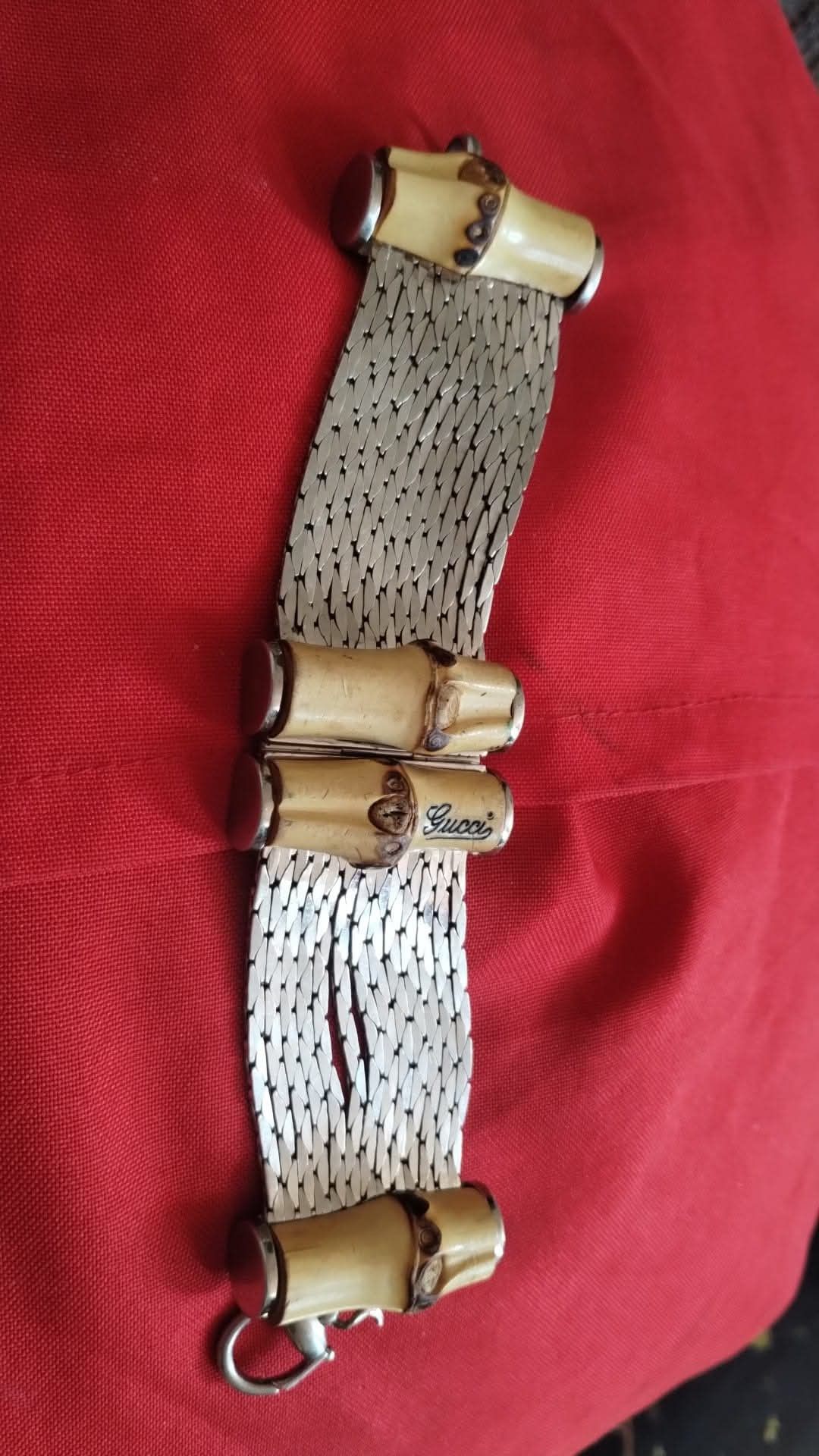 Gucci × Vintage Gucci silver bracelet with bamboo Size ONE SIZE - 1 Thumbnail