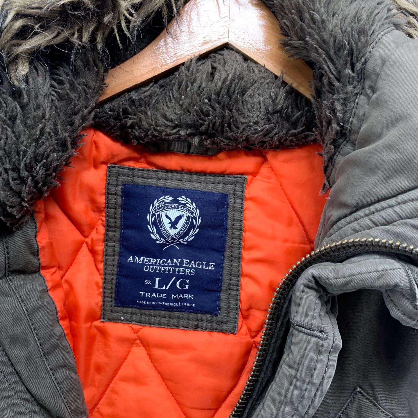 American Eagle Outfitters VINTAGE American Eagle Military Coat Mens L Green Faux Fur Heavyweight Army Field Coat Mens L Green Military Heavyweight Faux Fur War Era Size US L / EU 52-54 / 3 - 4 Thumbnail