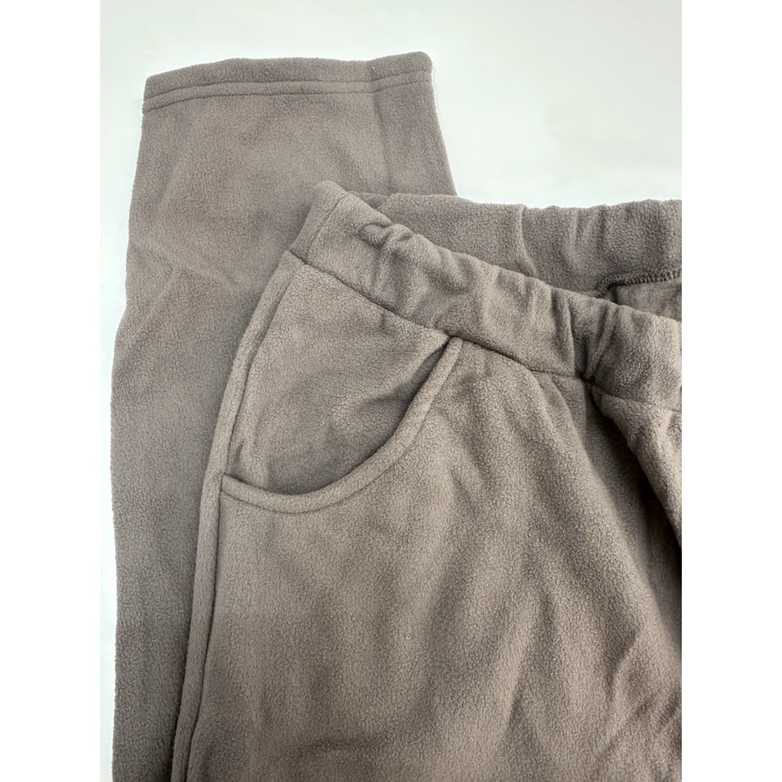 Vintage Damart Womens Pants Plus Size 20 Brown Taupe Micro Fleece NWTs Size 42" / US 20 - 2 Thumbnail
