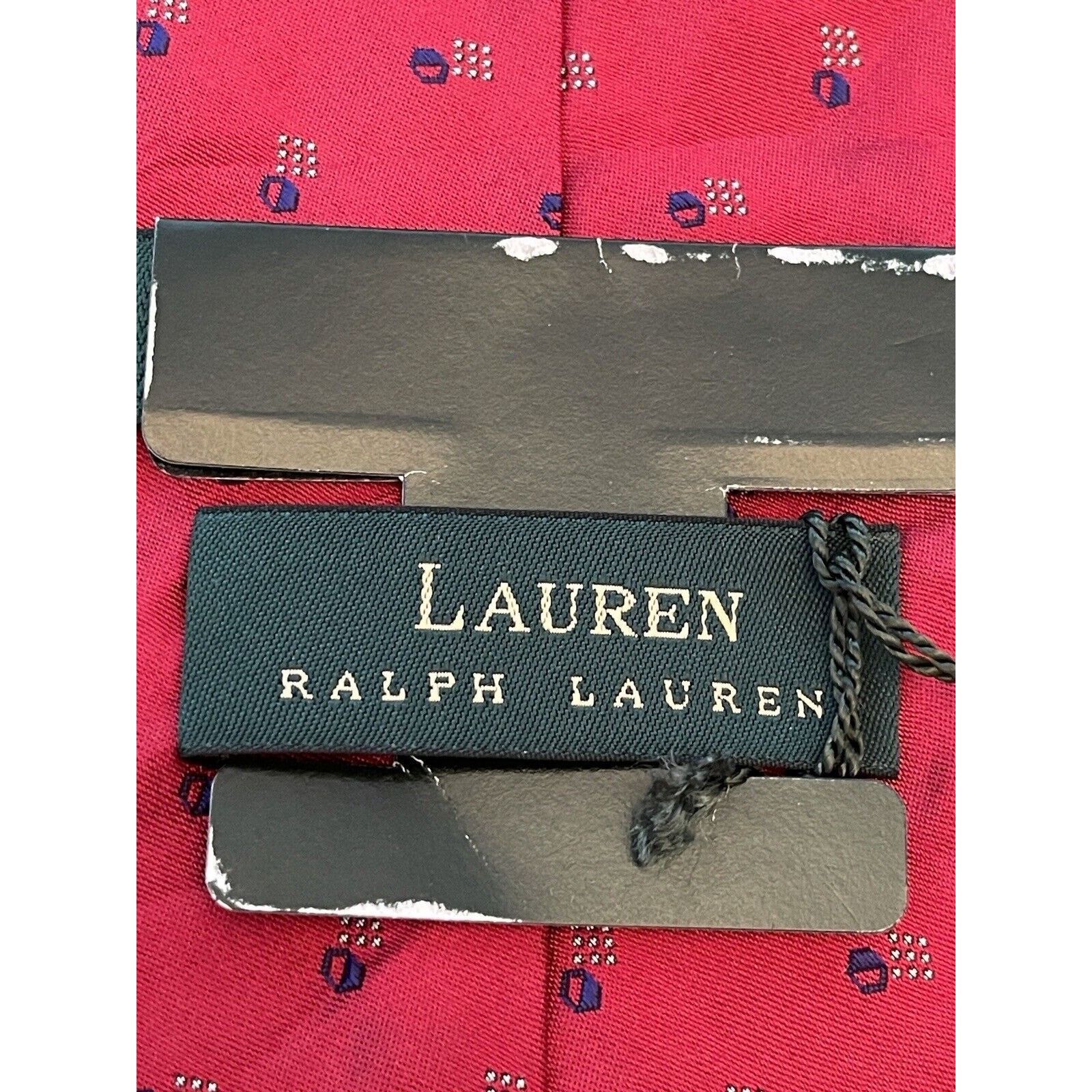 Lauren Ralph Lauren Lauren Ralph Lauren Green Label Red Blue Hand Made 100% Silk Size ONE SIZE - 8 Thumbnail