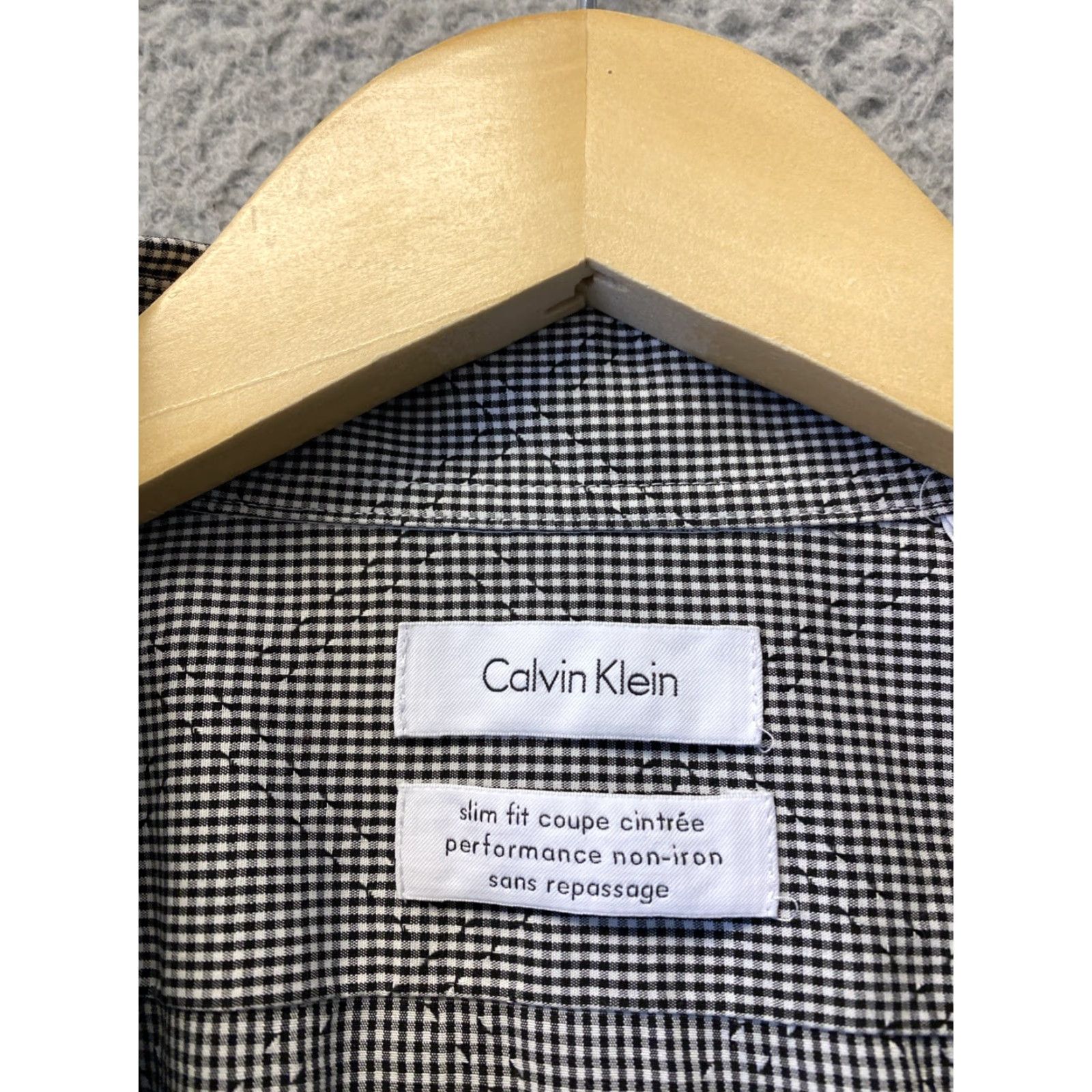 Calvin Klein Calvin Klein Button Shirt Men 100% Cotton Black White Houndstooth Classic Fit Long Sleeve Button Pullover Casual Formal Business 17 36/37 Size US XL / EU 56 / 4 - 3 Thumbnail