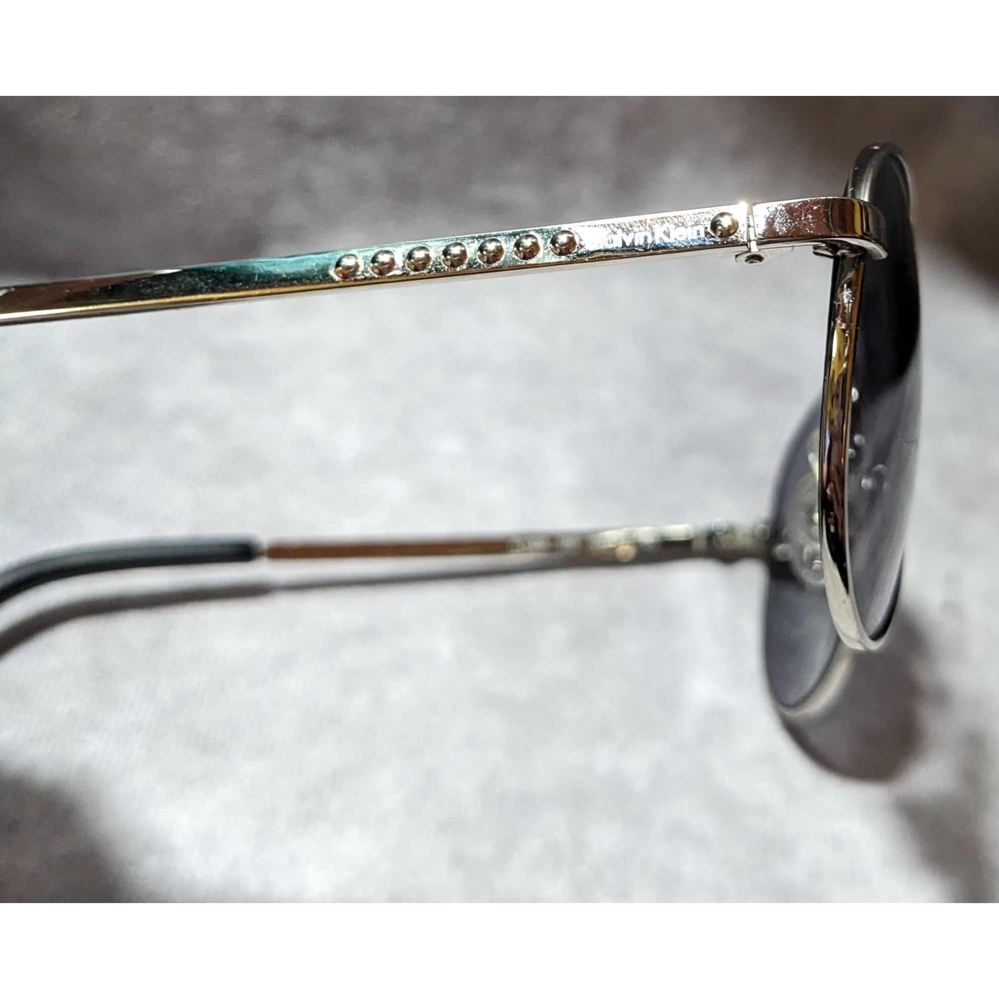 Calvin Klein Calvin Klein R165S Black And Silver Aviator Sunglasses Size ONE SIZE - 3 Thumbnail
