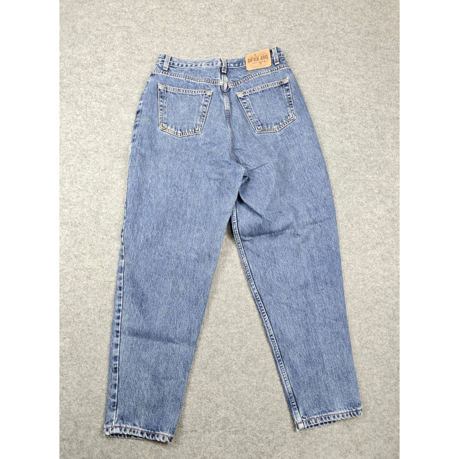 Gap VINTAGE Gap Jeans Womens 14 Ankle High Rise Denim 100% Cotton Blue United States 5-Pocket Logo Button Zip Mens? Size 36" / US 14 / IT 50 - 5 Thumbnail