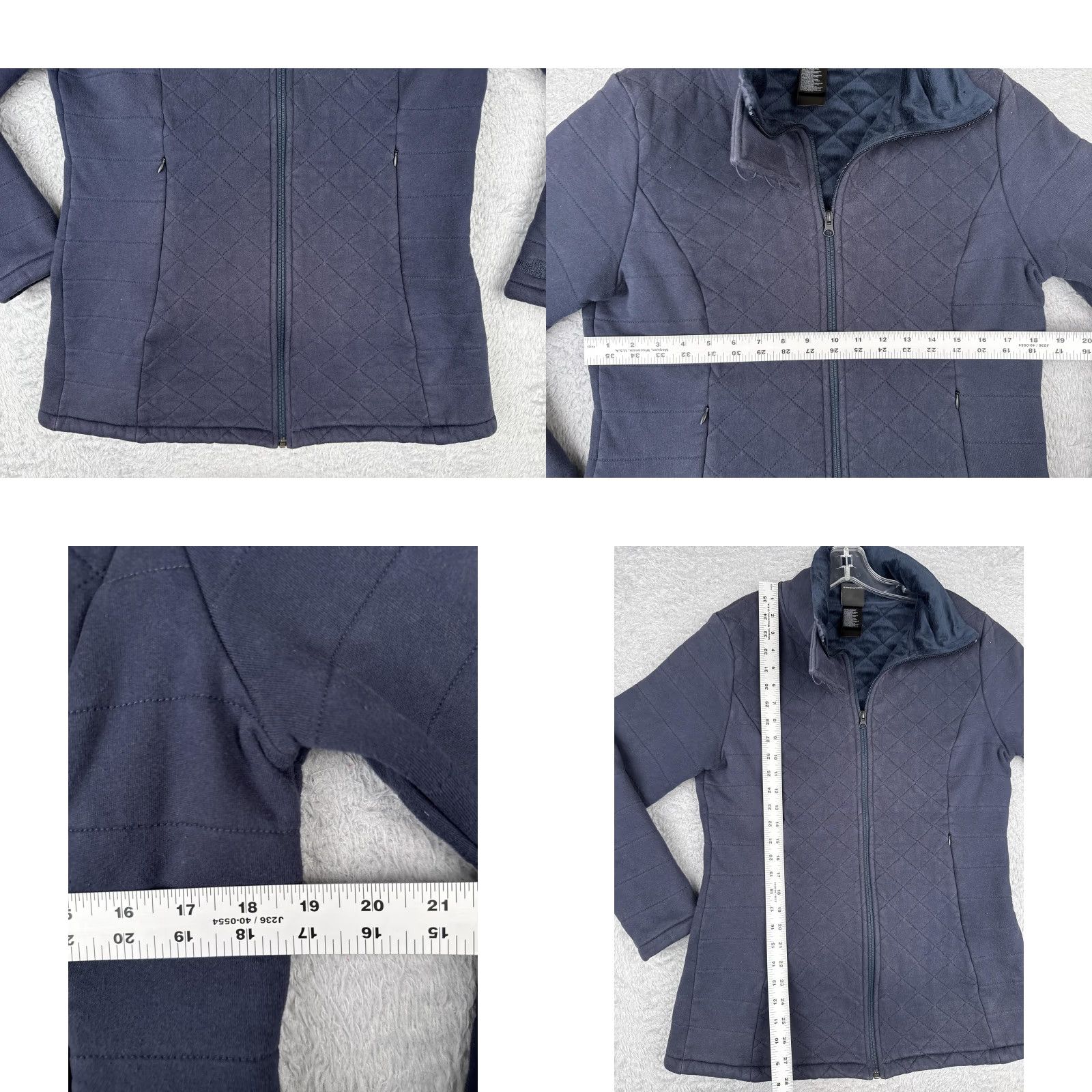 The North Face The North Face Jacket Womens Large Blue Quilted Fleece Lined Zip Coat Size L / US 10 / IT 46 - 8 Thumbnail