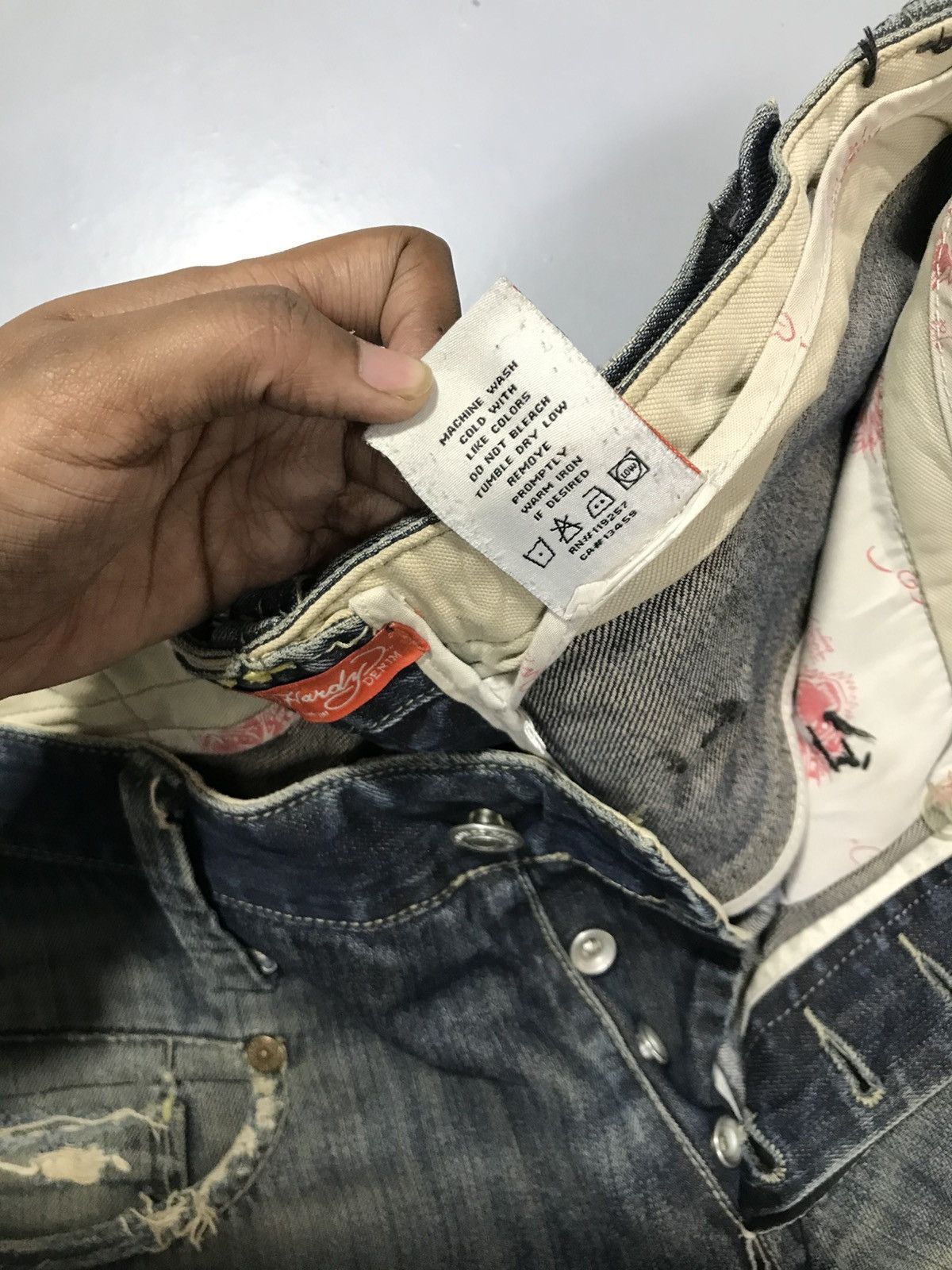 Ed Hardy Vintage ed hardy damaged denim Size US 34 / EU 50 - 9 Thumbnail