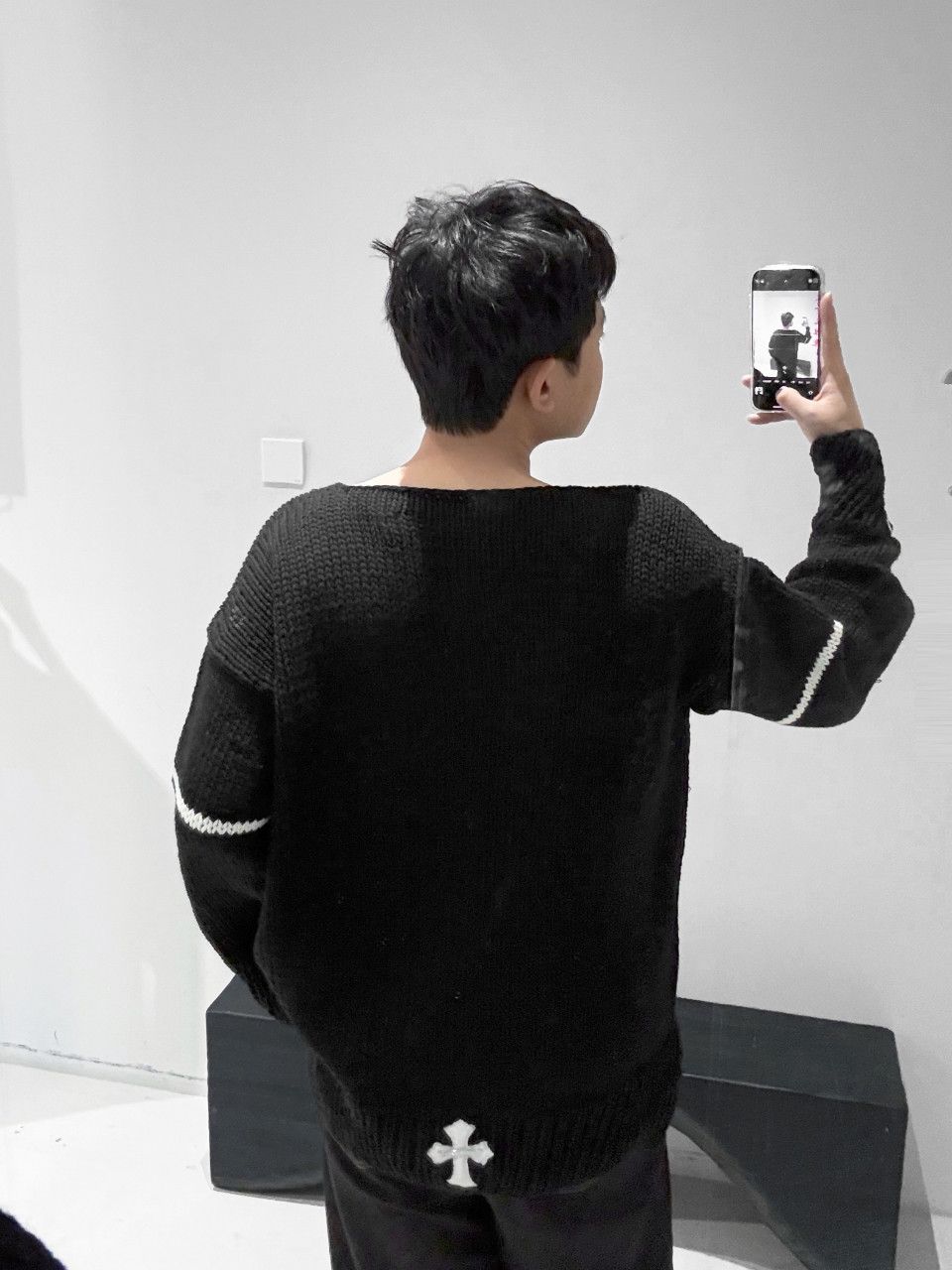 Chrome Hearts Chrome Hearts Cashmere Cross Patch Sweater Size US L / EU 52-54 / 3 - 13 Thumbnail