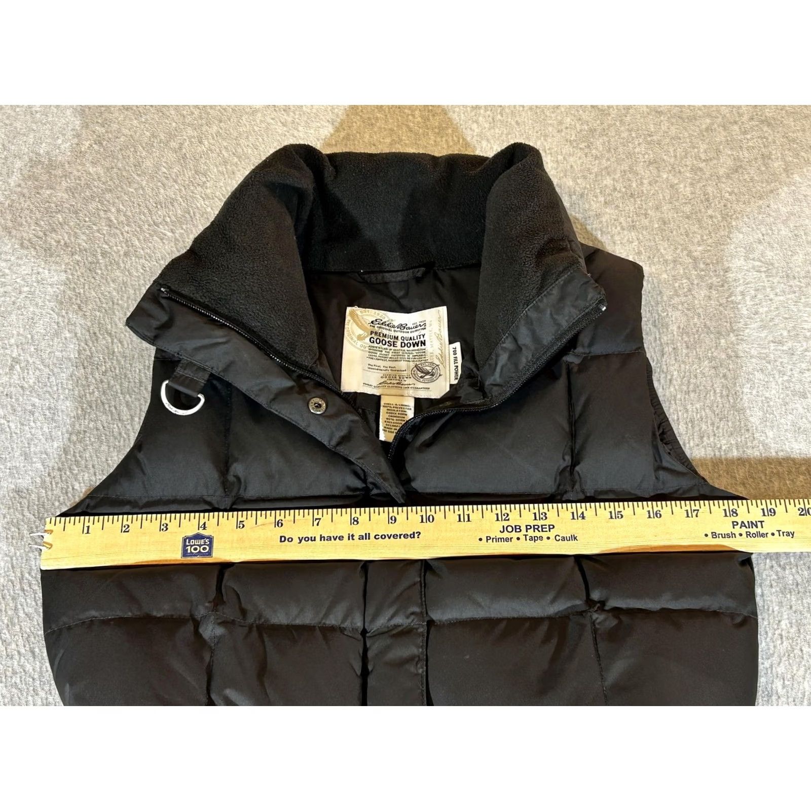 Eddie Bauer VINTAGE? No. Eddie Bauer Vest Women Small Black 700 Fill Goose Down Puffer Quilted Full Zip Sleeveless Power Button? Size S / US 4 / IT 40 - 4 Thumbnail