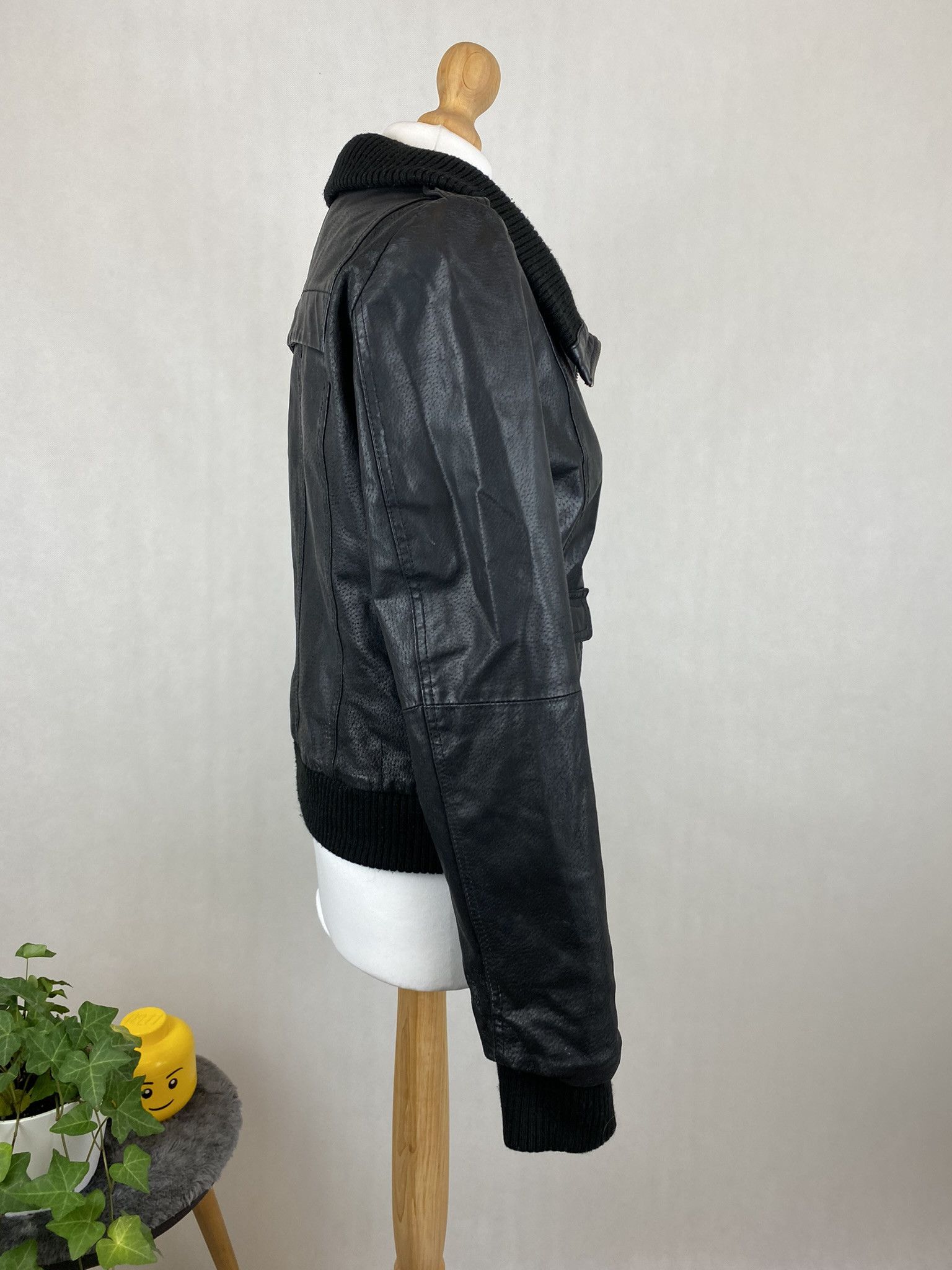 Genuine Leather × Vintage real leather jacket vintage vera pelle big collar Size L / US 10 / IT 46 - 4 Thumbnail