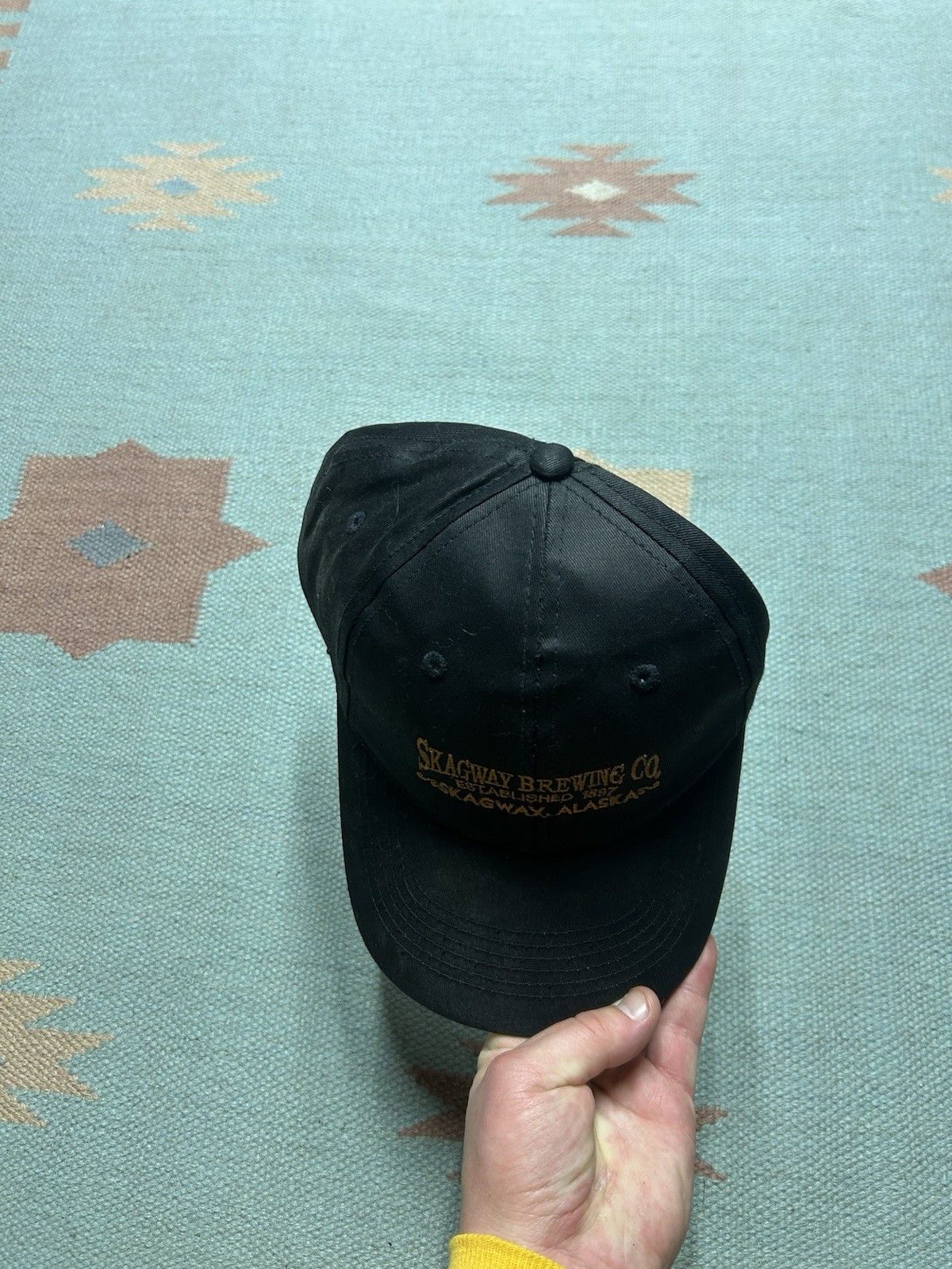 Vintage Vintage SnapBack hat Skagway brewing Alaska black beer Size ONE SIZE - 3 Thumbnail