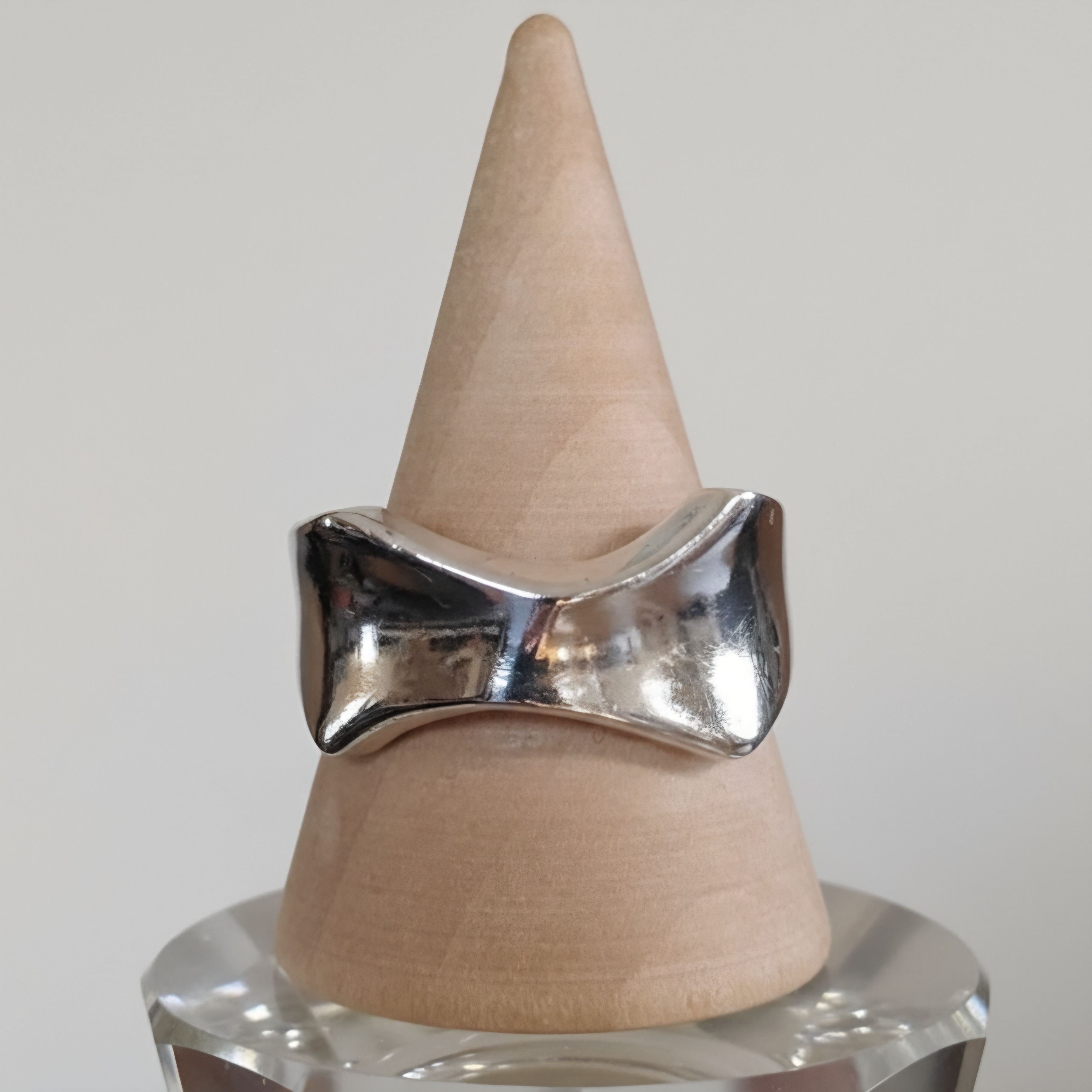 Other Abstract Size 7.75 Ring 925 Sterling Silver Vintage Bowtie Size ONE SIZE - 1 Thumbnail
