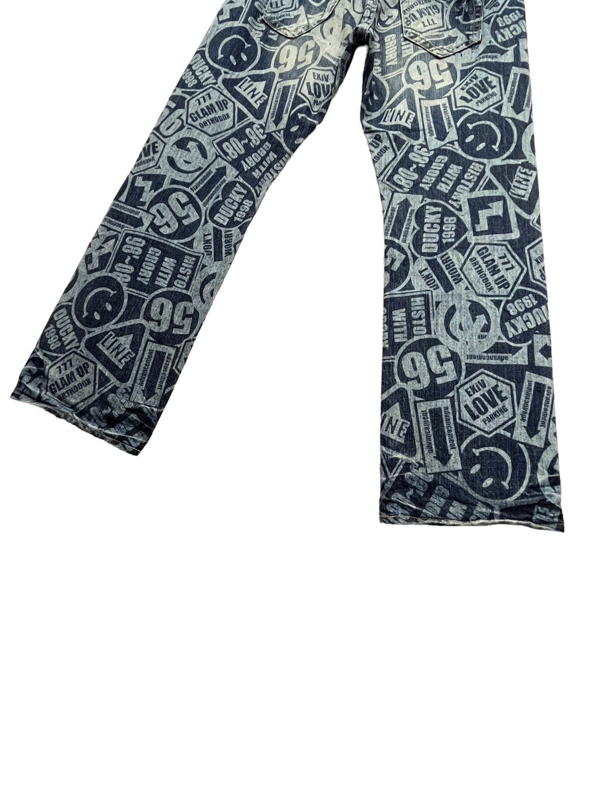 Japanese Brand 😃90’s CO&LU All Over Print Kapital Smiley Legitimate Denim Size US 33 - 6 Thumbnail