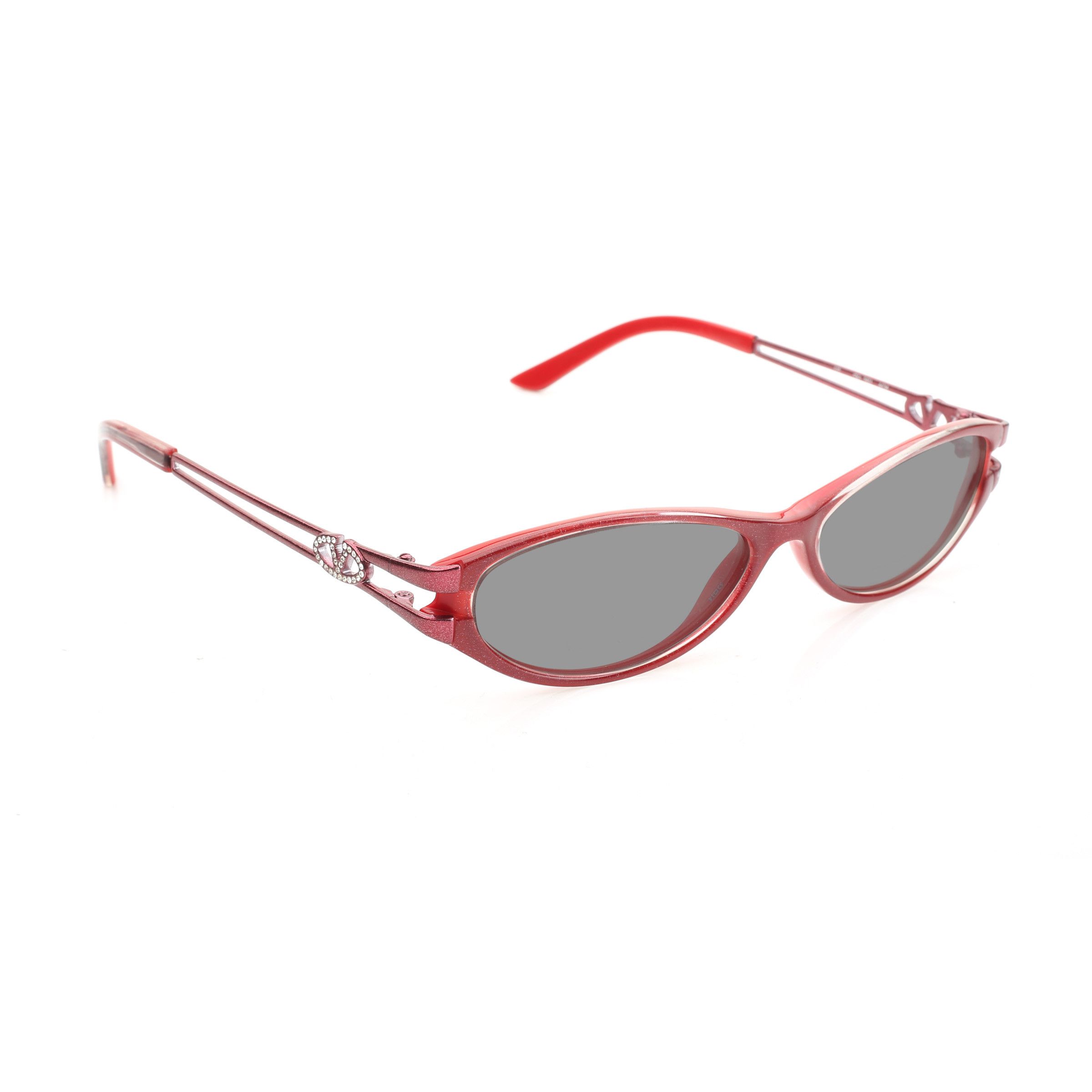Valentino Valentino '00s Red Plastic Glitter Signature Sunglasses Size ONE SIZE - 1 Thumbnail