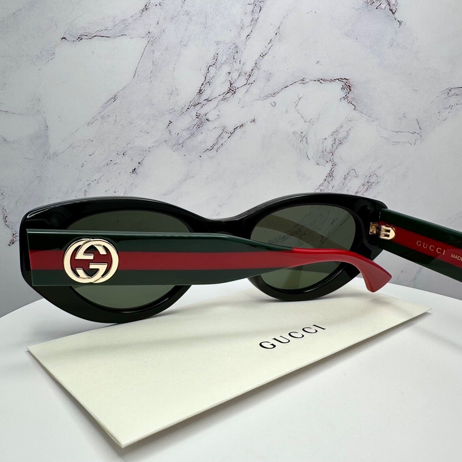 Gucci GUCCI Sunglasses Black Newest Collection Metal Logo Cat Eye Size ONE SIZE - 12 Thumbnail