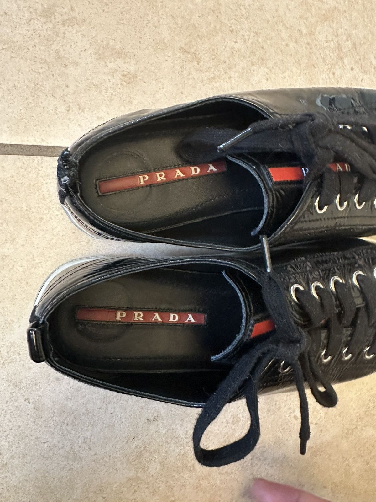 Prada Prada America’s Cup Patent Leather Sneakers - Size 7.5W Size US 7.5 / EU 40-41 - 3 Thumbnail