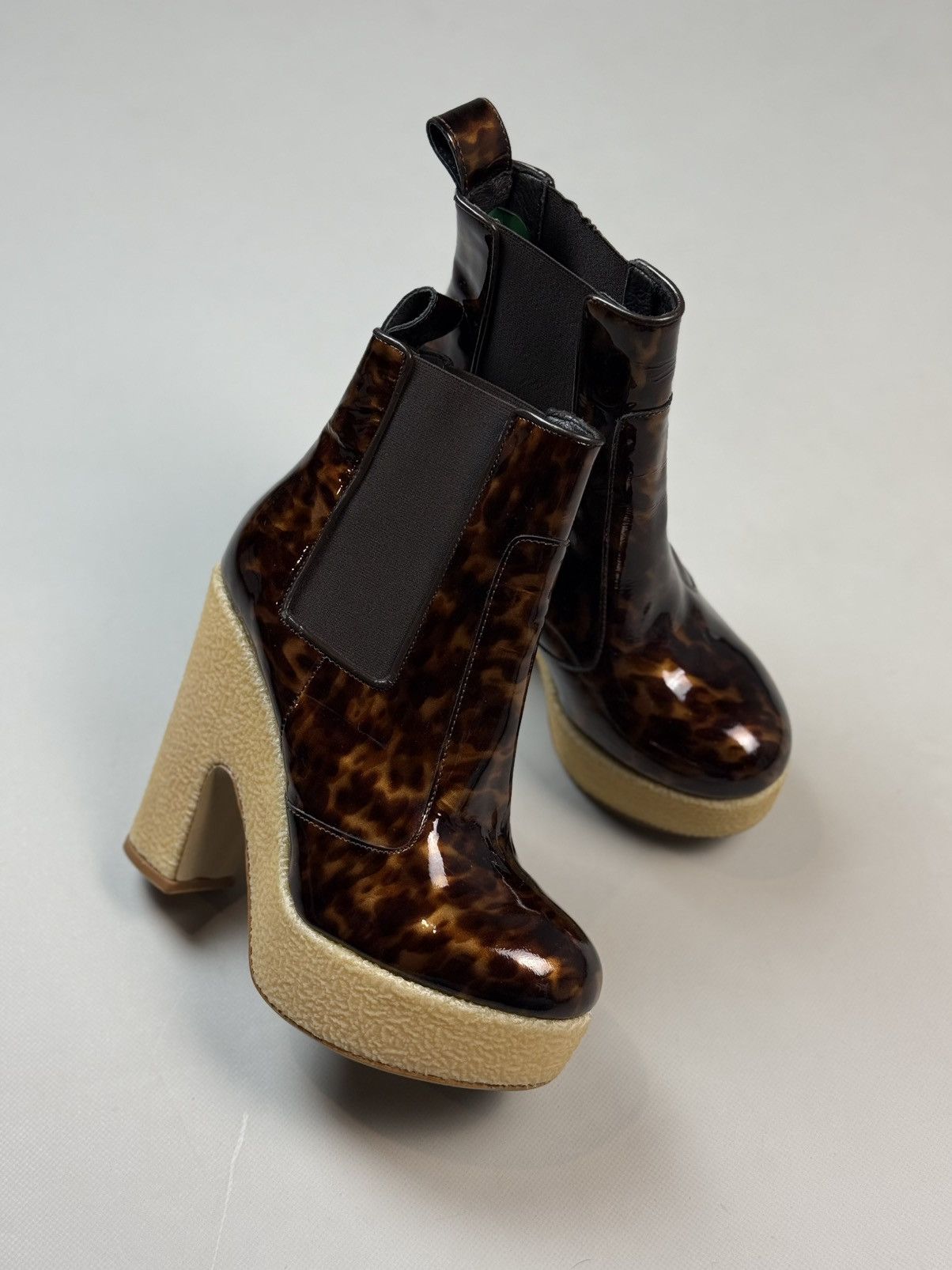 Allsaints Blaise Chelsea Leopard Pattern Platform Heels Boots Size US 6 / IT 36 - 3 Thumbnail