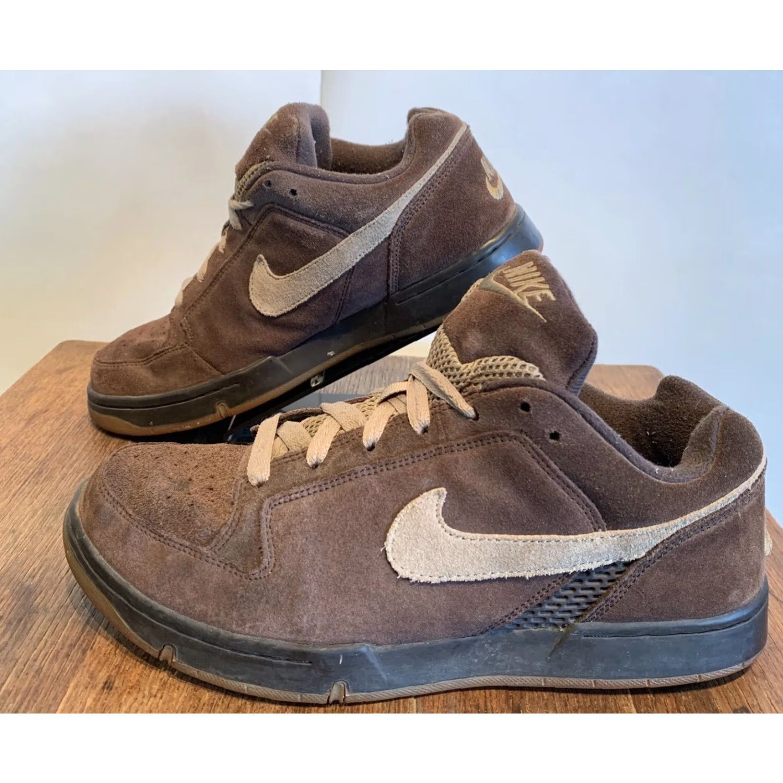 Nike Nike Dunk Low Mens Size 9 Brown Leather Sneaker 2007 Air Swoosh Size US 9 / EU 42 - 2 Thumbnail