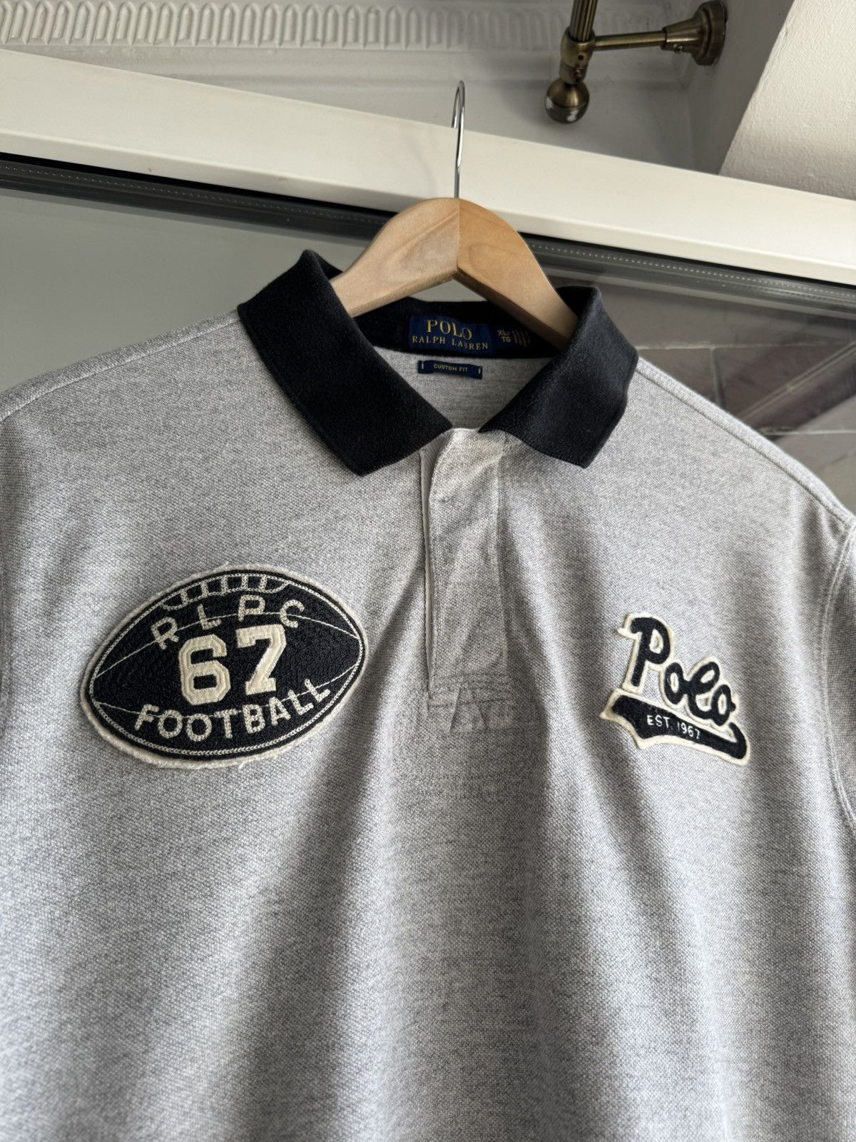 Polo Ralph Lauren Polo Ralph Laurent Cotton Regby RLPC 67 Football Tee Size US XL / EU 56 / 4 - 5 Thumbnail