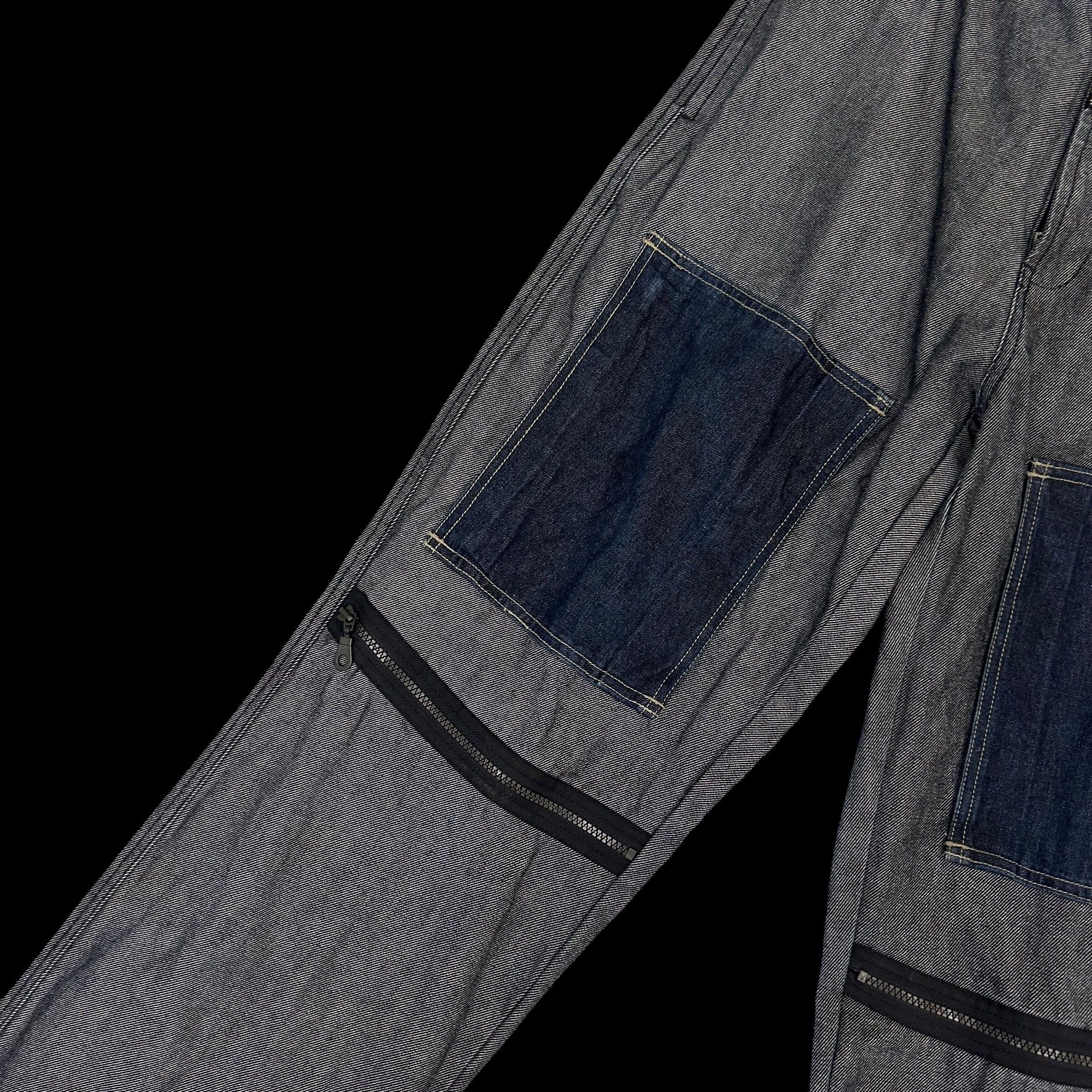 Marithe + Francois Girbaud Marithe Francois Girbaud Vintage Selvedge Denim Panelled Size US 33 - 3 Thumbnail