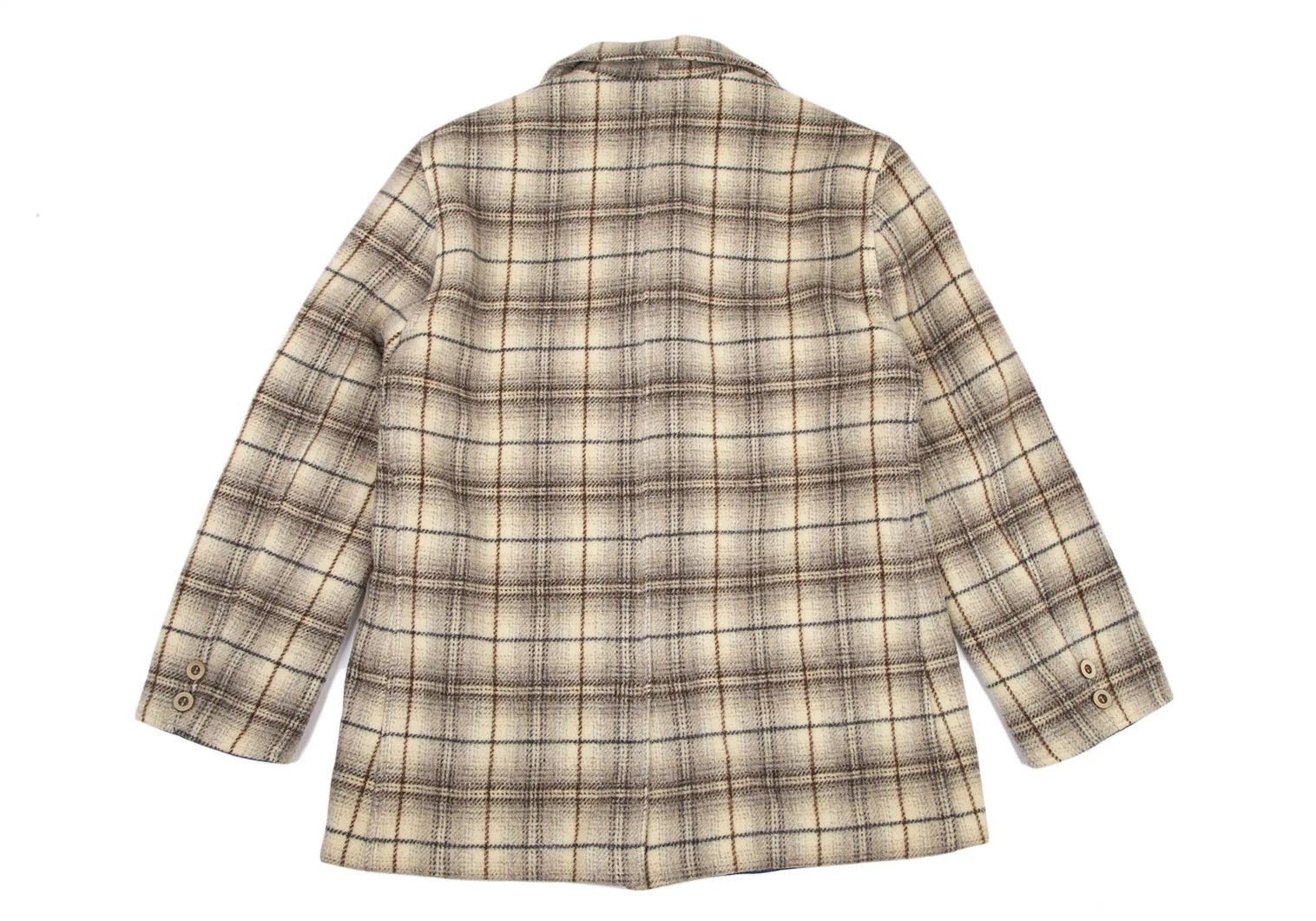 Armani Check Wool Blend Jacket in Cream, Size 42 Size US XXS / EU 40 - 12 Thumbnail