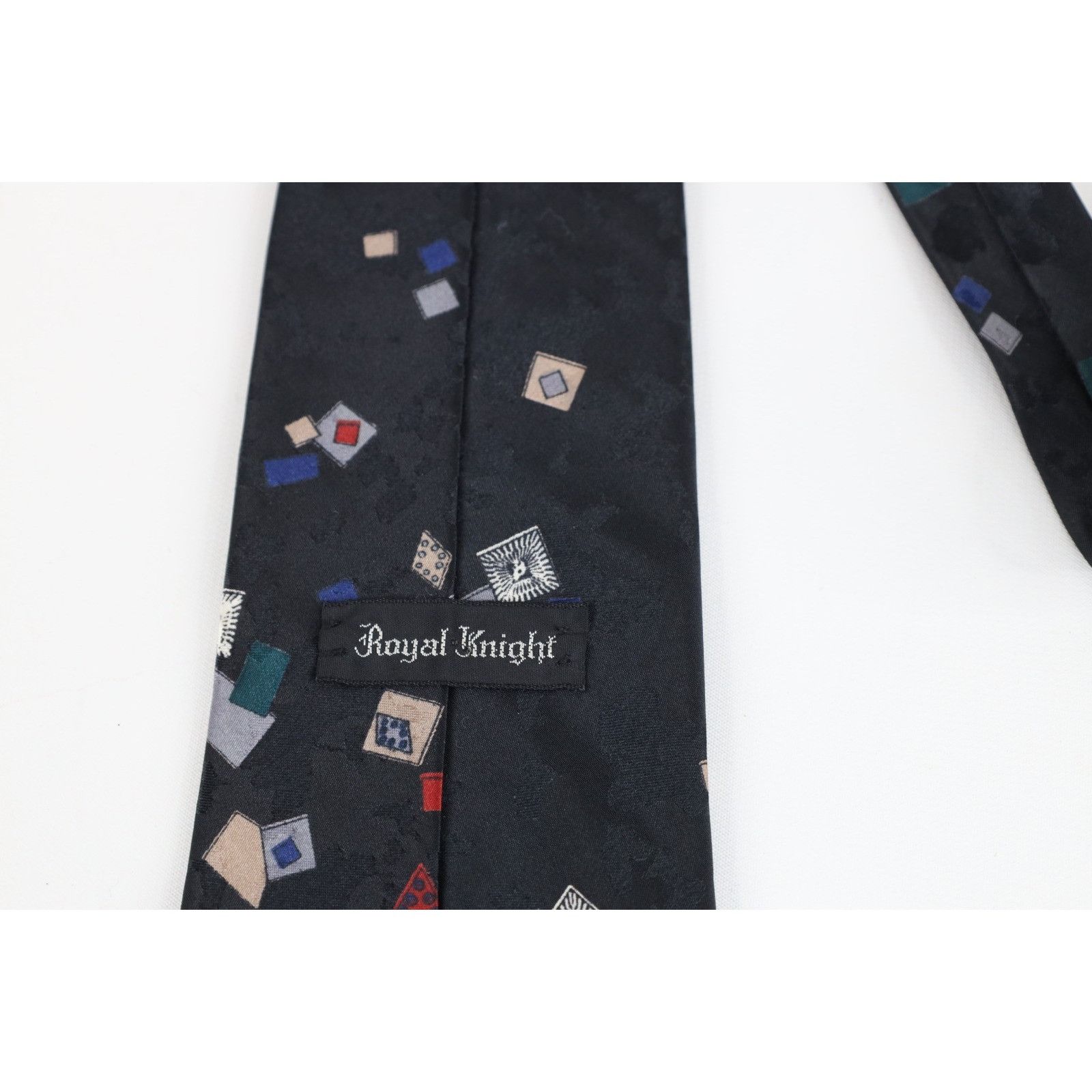 Vintage Vintage 90s Streetwear Rainbow Geometric Diamond Neck Tie Size ONE SIZE - 4 Thumbnail
