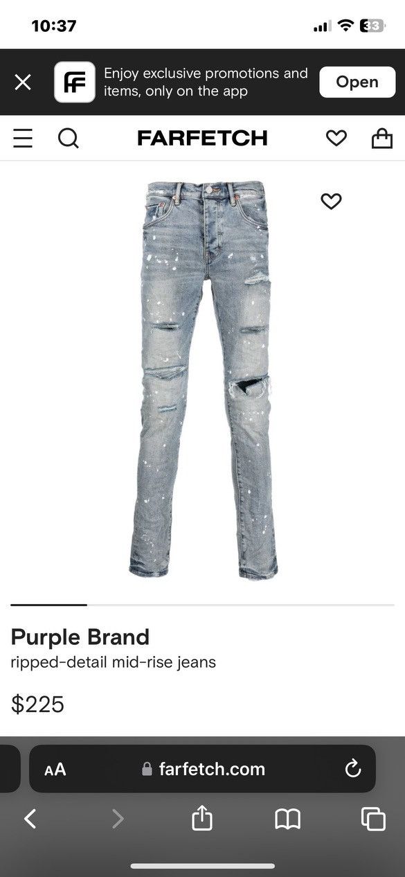 Purple Brand Purple Brand ripped detail mid rise jeans | Grailed