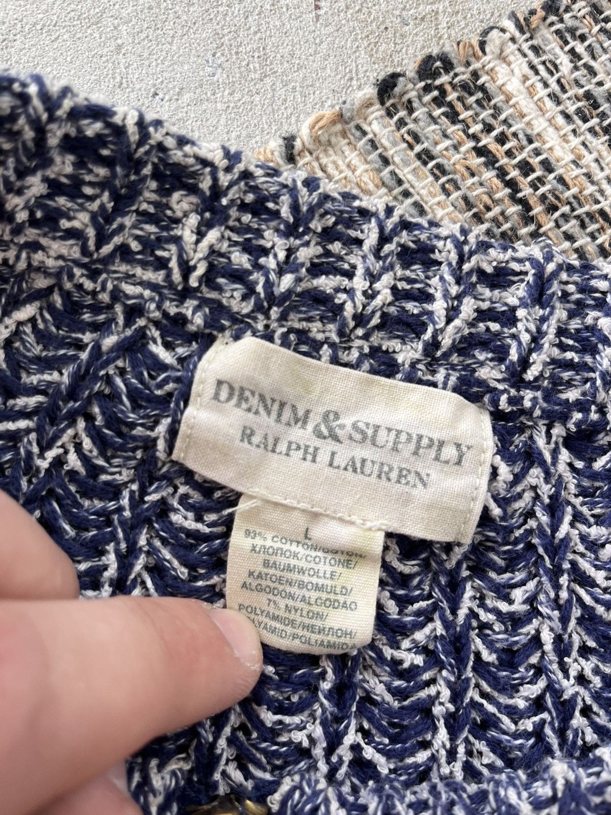 Denim & Supply Ralph Lauren Vintage Polo Ralph Lauren Denim Supply Blue Knit Cardigan Size L / US 10 / IT 46 - 18 Thumbnail