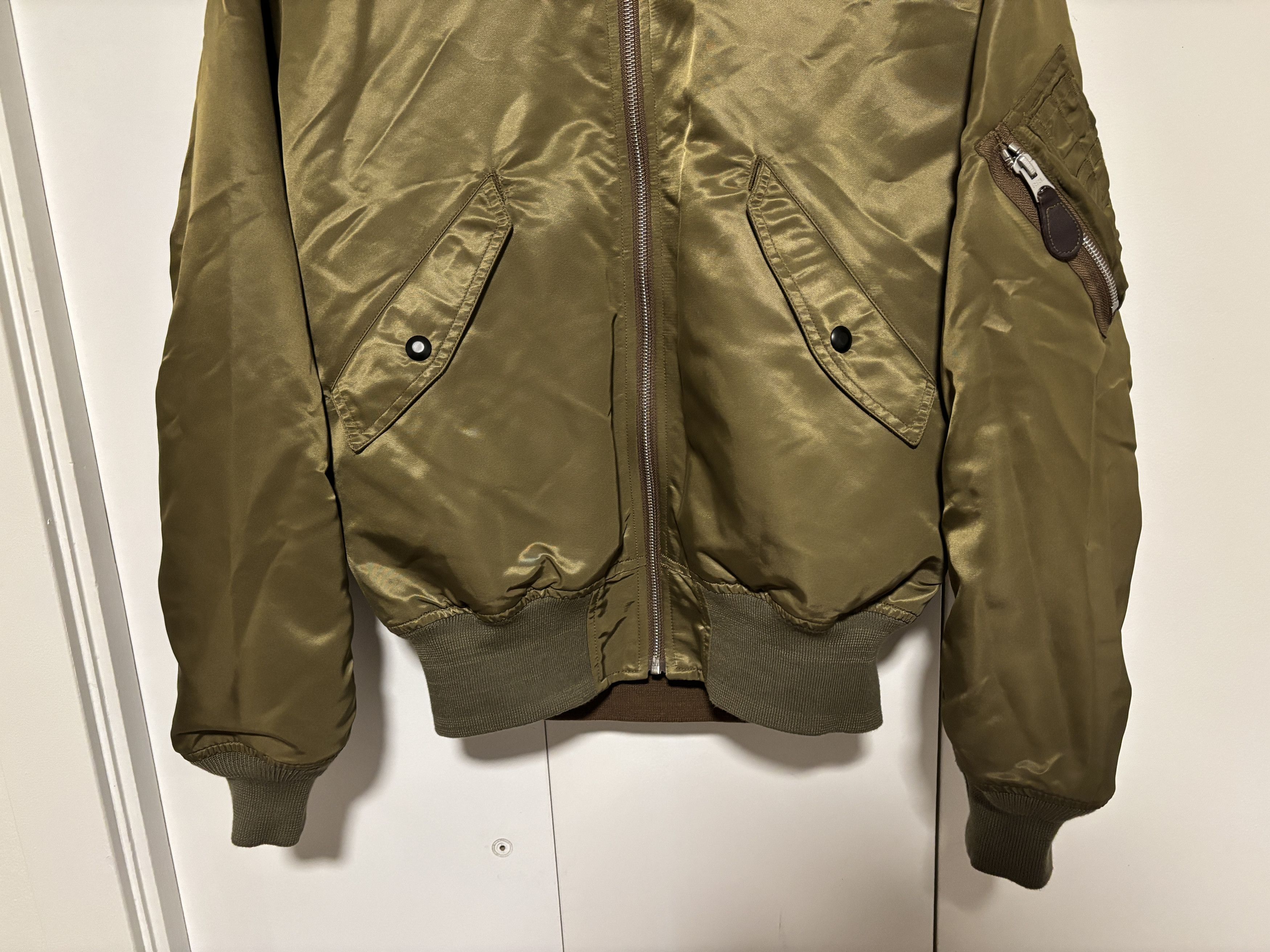 Polo Ralph Lauren $990 Double RL Olive Eagle Reversible Flight Jacket Size US M / EU 48-50 / 2 - 16 Thumbnail