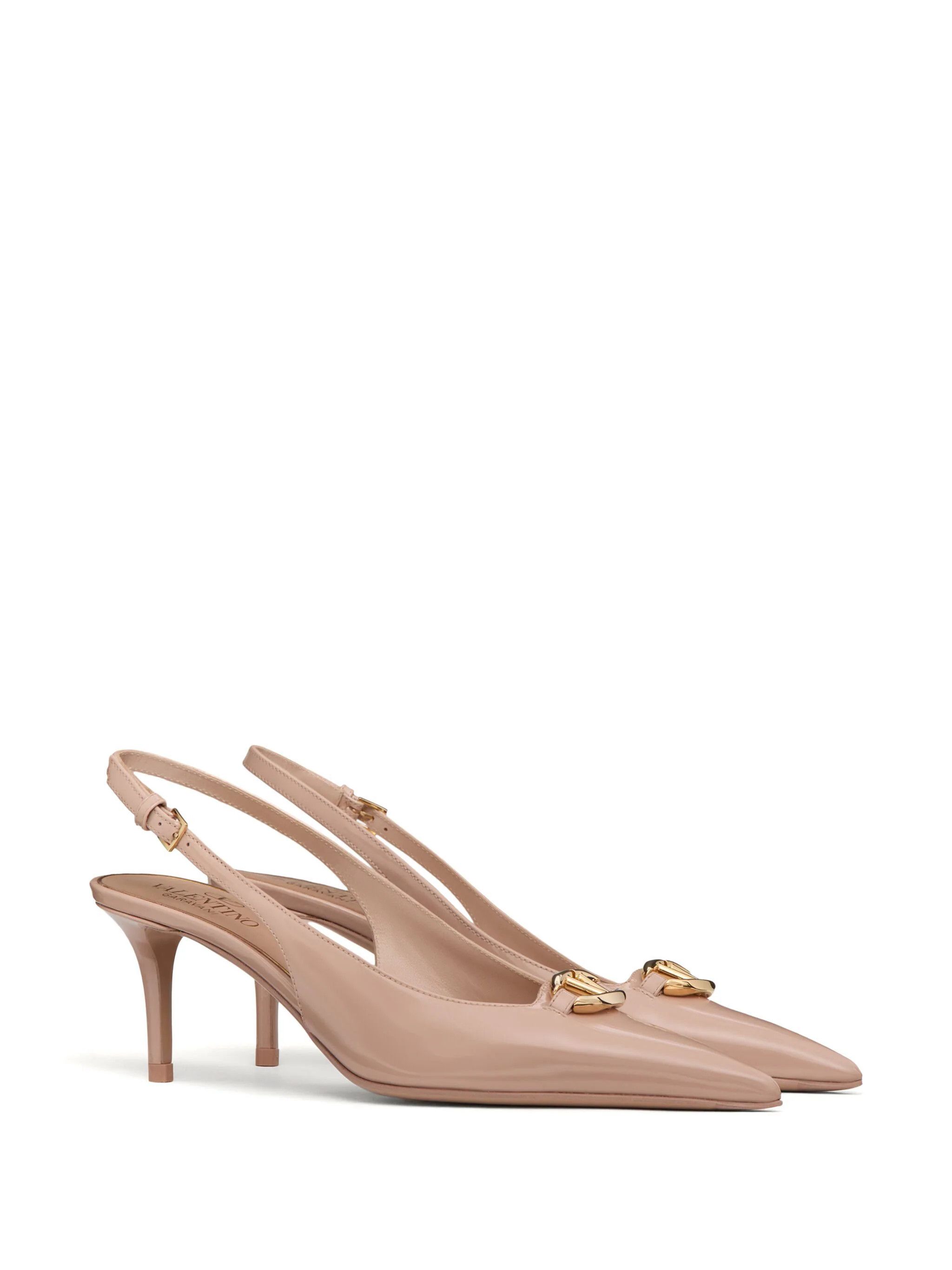 Valentino o1s22i1n0924 Slingback Vlogo Decollete Pumps in Neutro Size US 9 / IT 39 - 2 Thumbnail