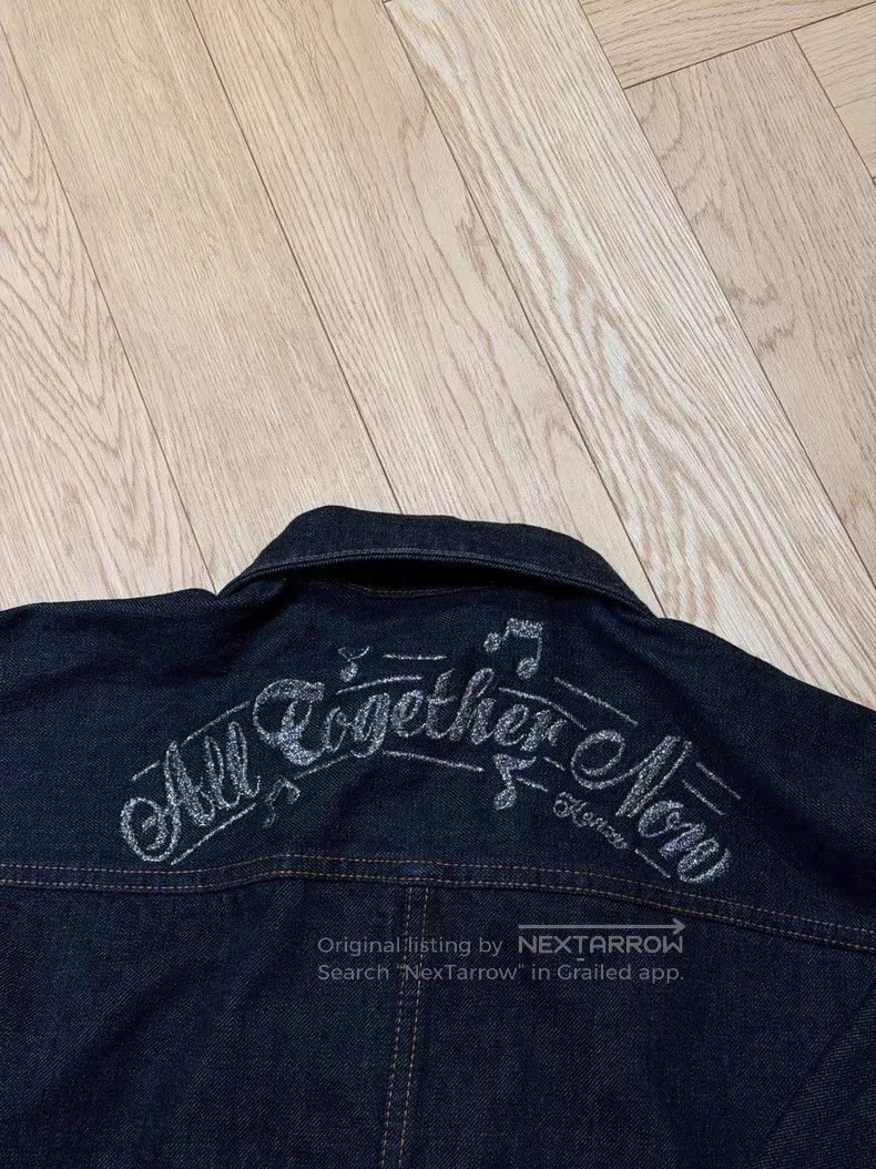 Kenzo Kenzo Silver Embroidered Women's Denim Jacket Size L / US 10 / IT 46 - 7 Thumbnail