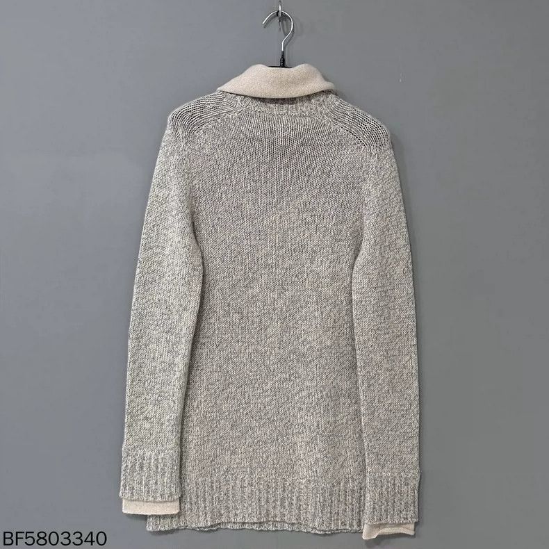 Loro Piana LORO PIANA Grey high collar baby cashmere cardigan Size US XS / EU 42 / 0 - 3 Thumbnail