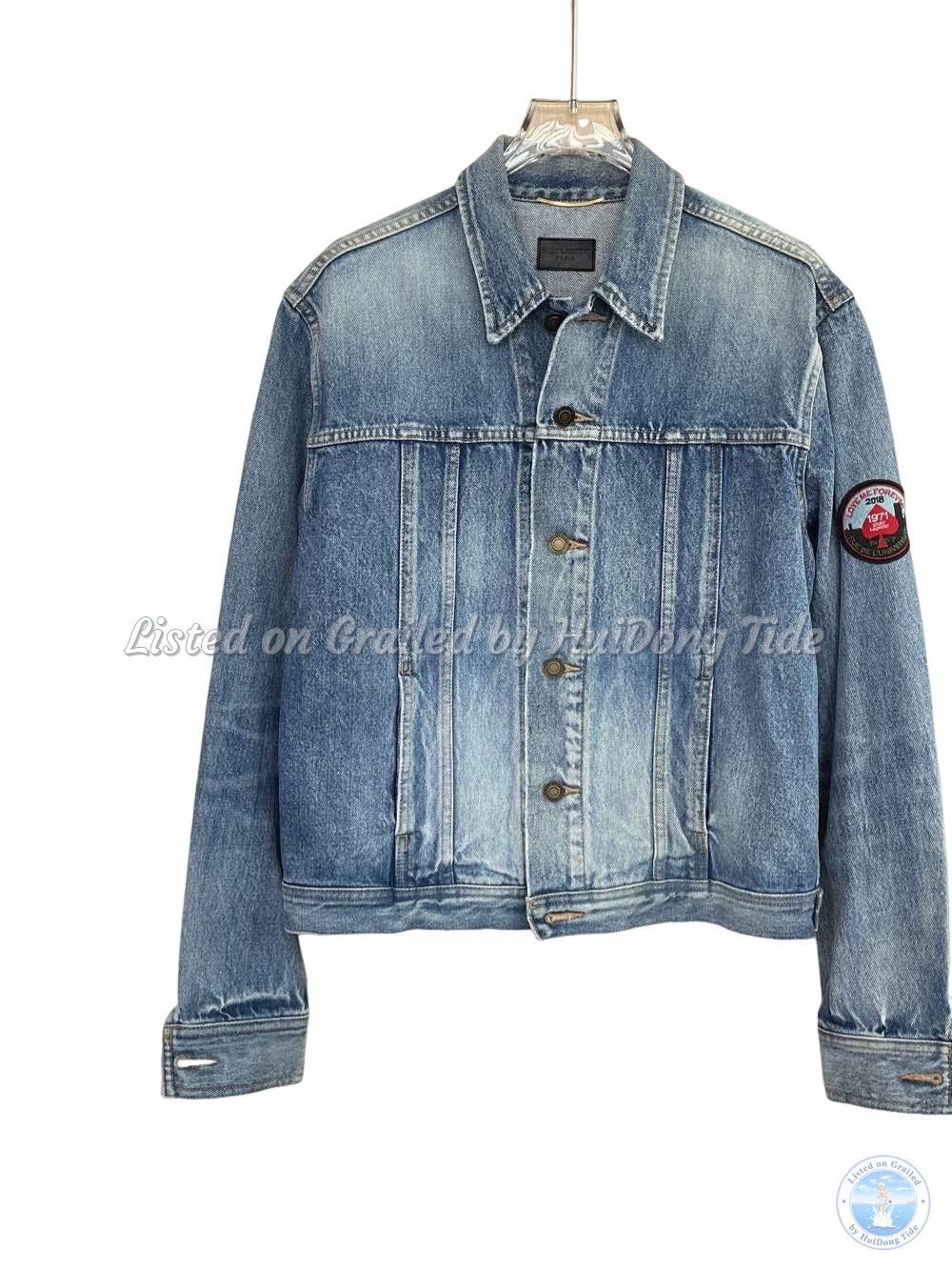 Hedi Slimane × Saint Laurent Paris FW13 Leather Sleeve Denim