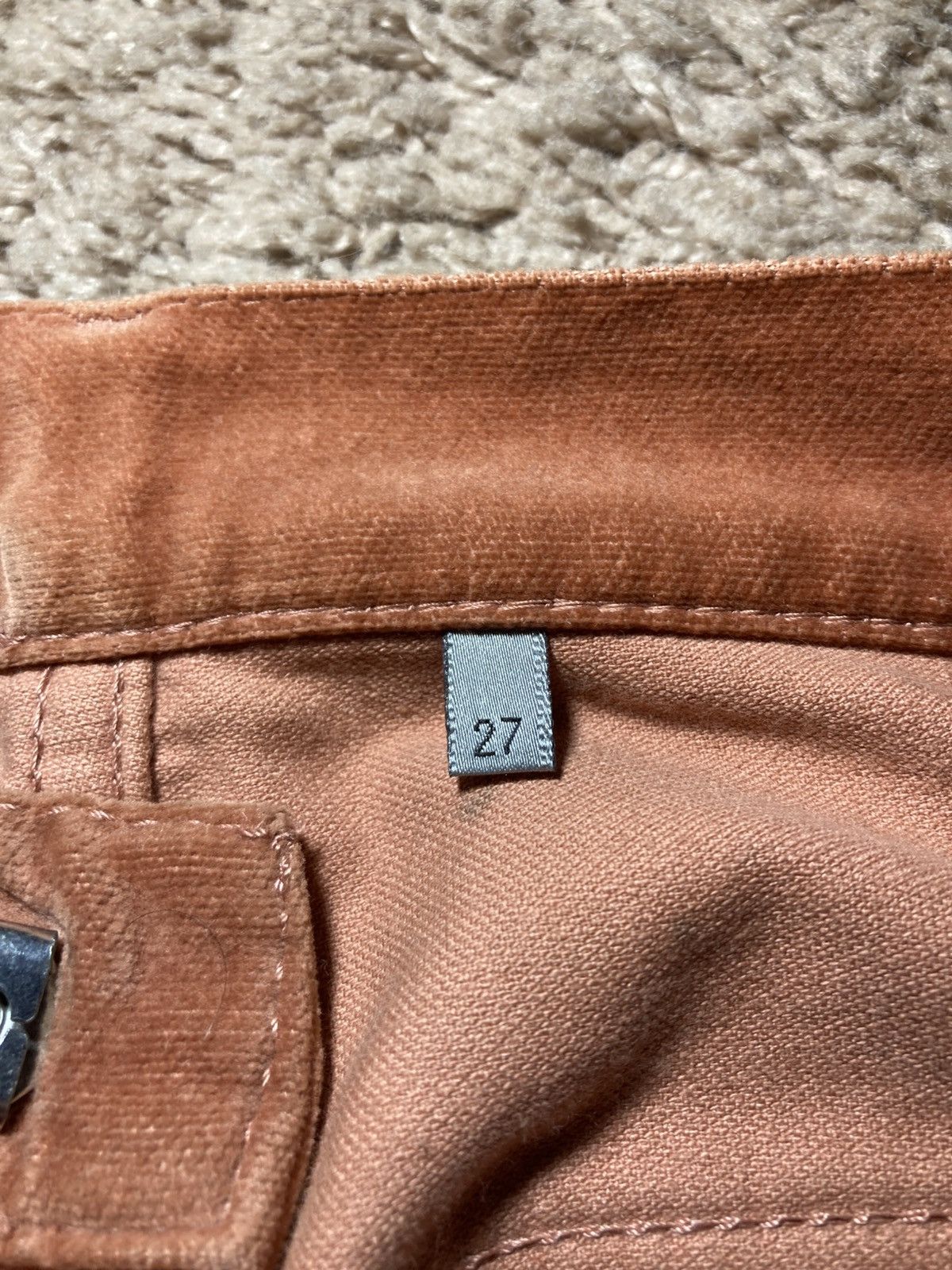 Dior AW05 Dior Velvet Peach Semi Flare Jeans Skinny 2005 Hedi Size US 27 - 7 Thumbnail