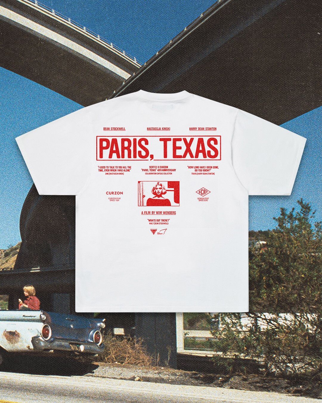 SCRT 💚 SCRT x Wim Wenders Foundation PARIS, TEXAS White Tee NEW Size US S / EU 44-46 / 1 - 1 Thumbnail