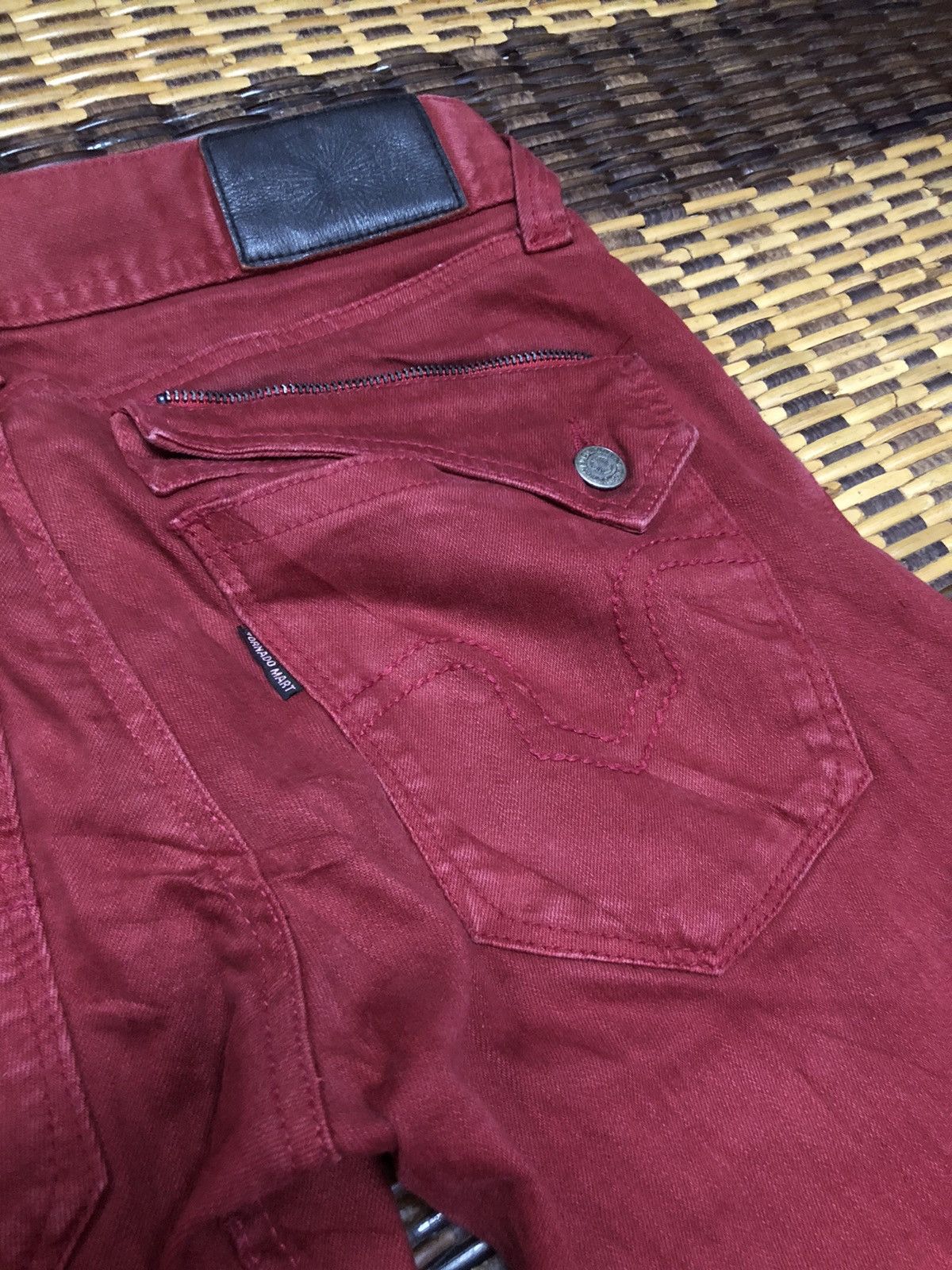 Tornado Mart Vintage Tornado Mart Jeans Pants Flower Red Maroon Size 30" / US 8 / IT 44 - 18 Thumbnail