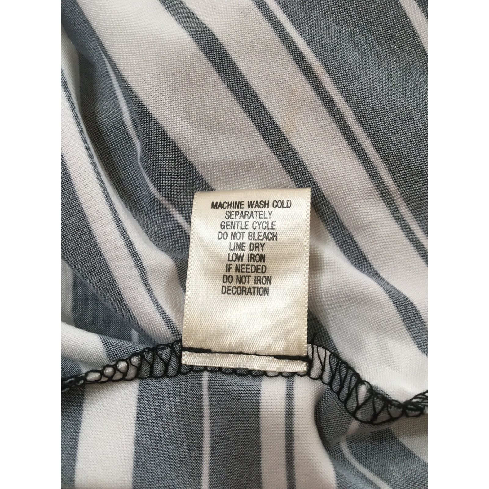 Other Emma & Michelle Large Black & White Striped V-neck Dress Size L / US 10 / IT 46 - 6 Thumbnail