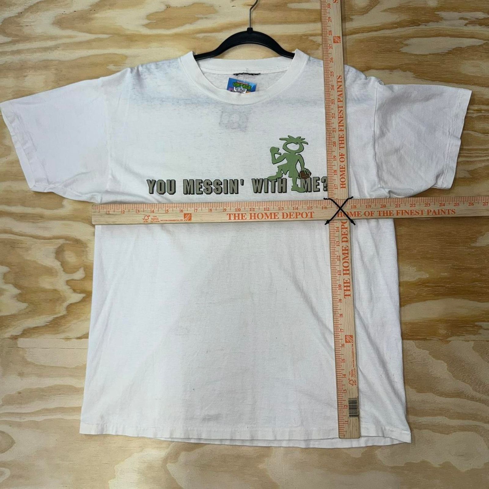 Vintage Vintage y2k you messin with me? 1990s single stitch t-shirt Size US L / EU 52-54 / 3 - 3 Thumbnail