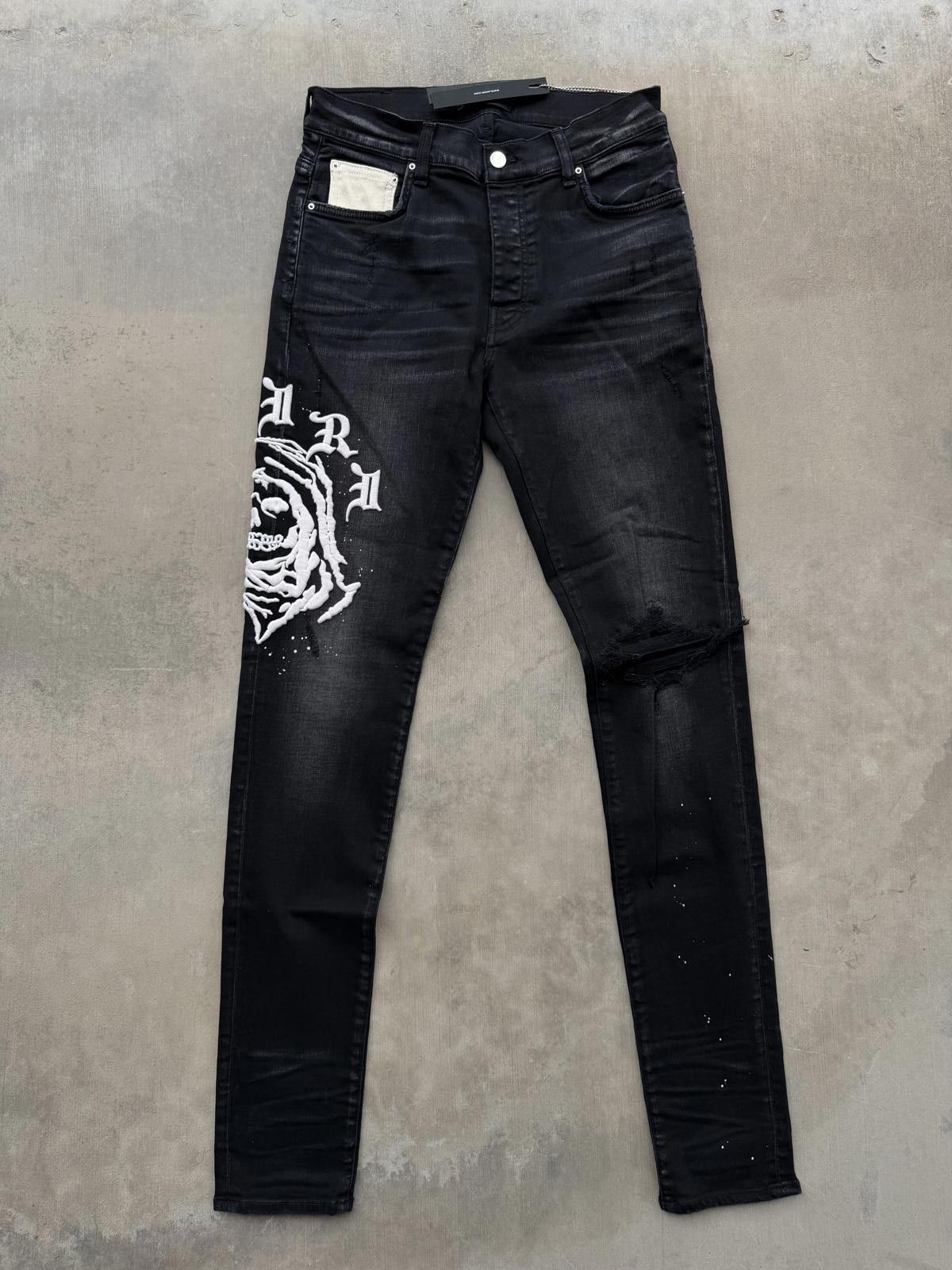 Amiri Amiri x Wes Lang Reaper Jeans Aged Black 32 NWT Authentic Size US 32 / EU 48 - 1 Thumbnail