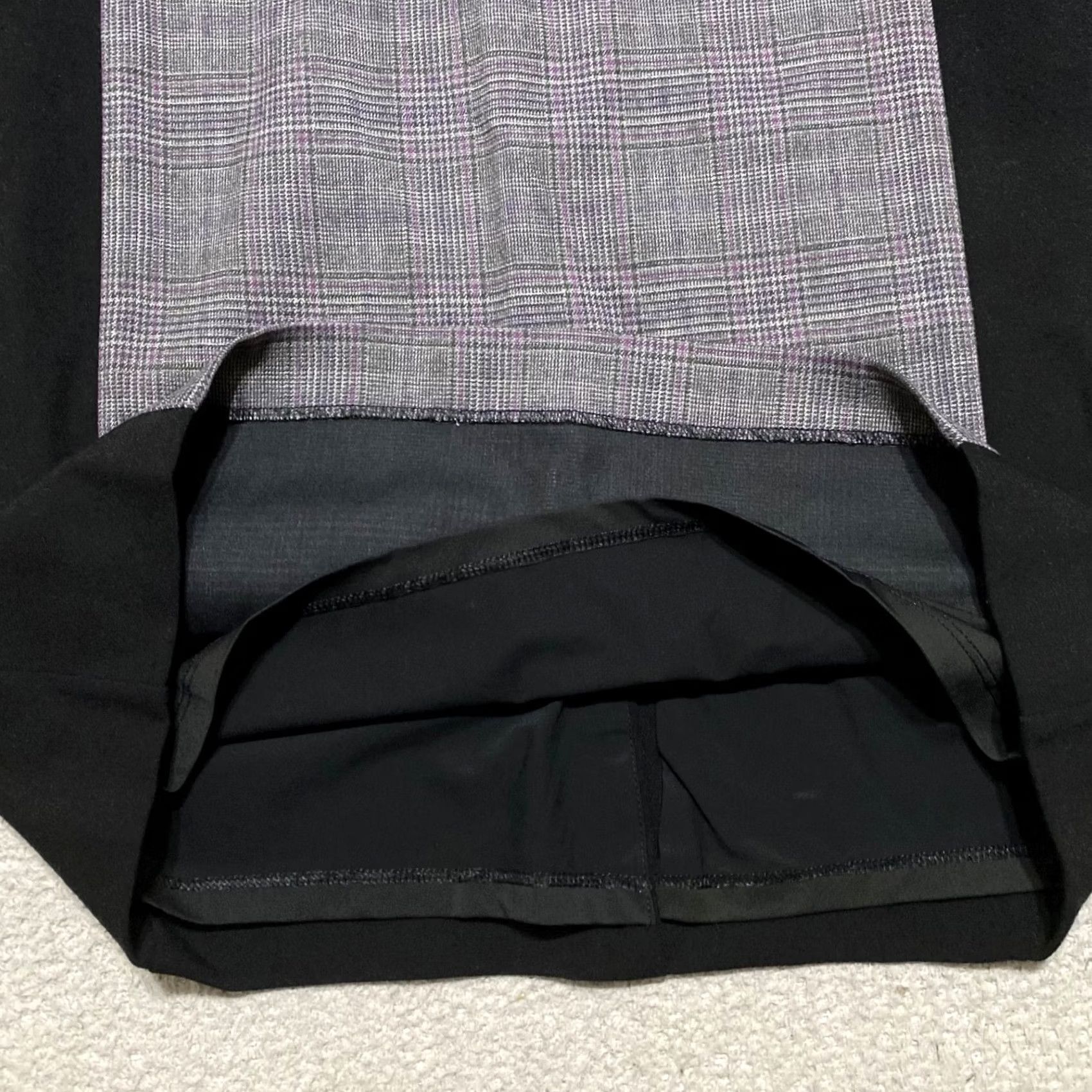 White House Black Market White House Black Market Womens Dress Gray Plaid Sheath V-Neck Sleeveless Size 10 Size L / US 10 / IT 46 - 5 Thumbnail