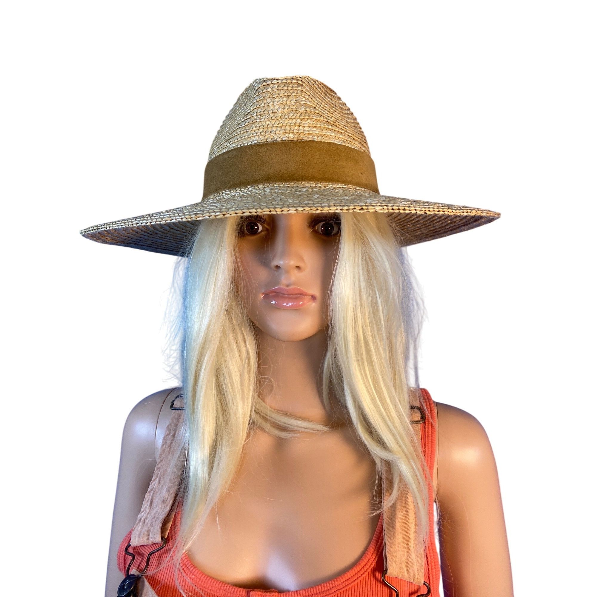 Other NWT Gigi Pip Isla Straw Fedora Hat S/M 57cm Adjustable Wide Size ONE SIZE - 14 Thumbnail