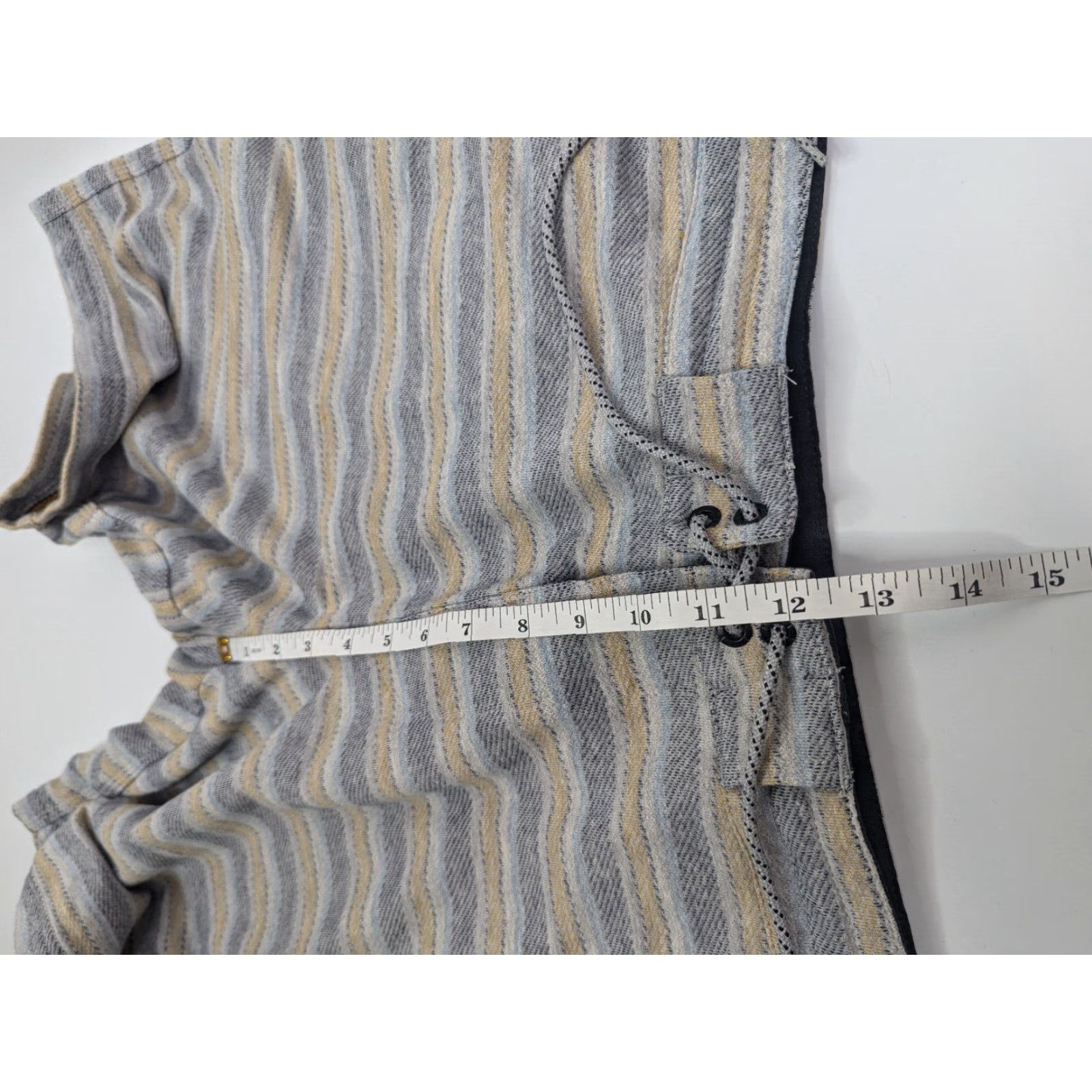 Vissla Vissla Shorts Mens XL Gray Surfer Fleece Sweat Short Striped Drawstring Casual Size US 36 / EU 52 - 4 Thumbnail