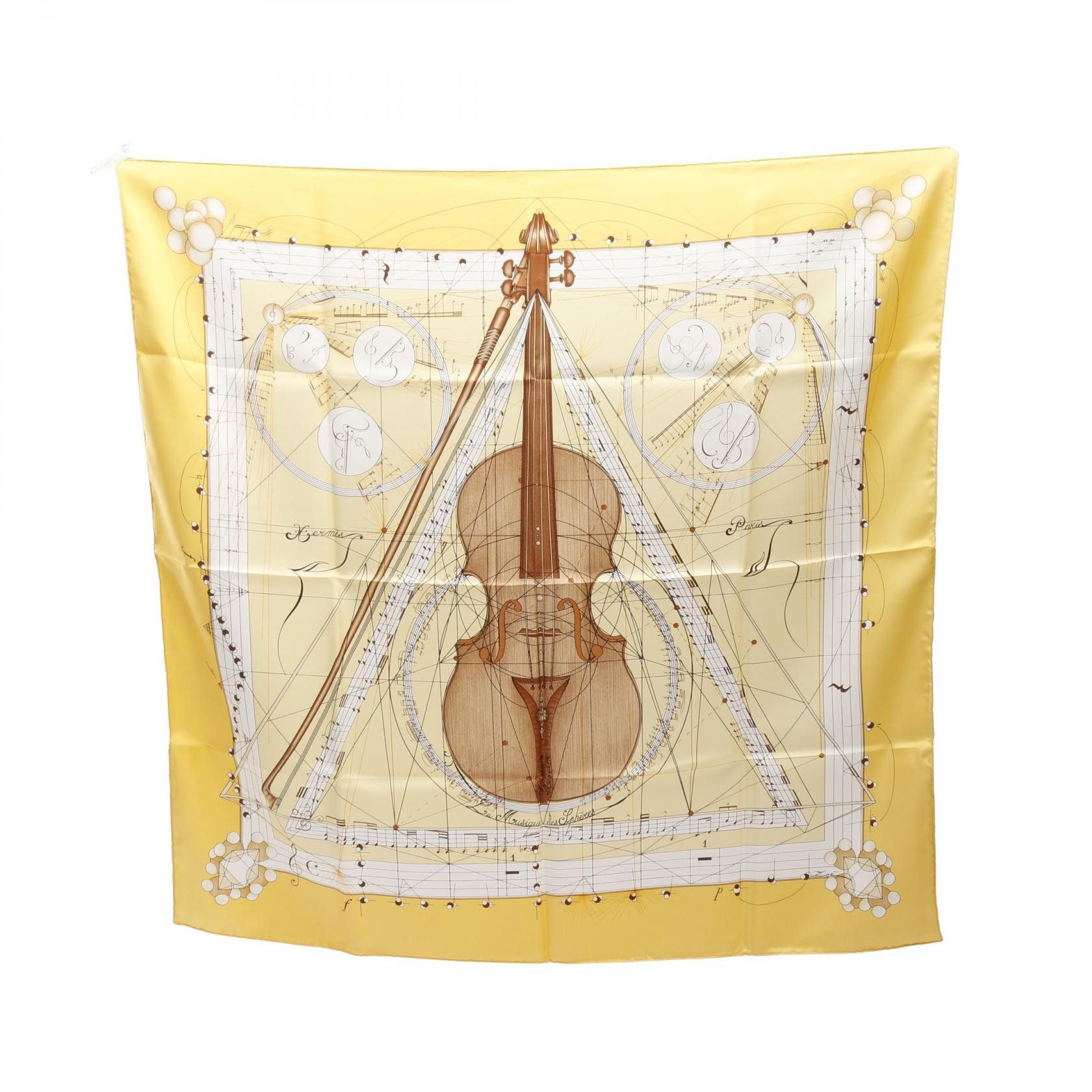 Hermes Hermes La Musique des Spheres Silk Scarf Others Scarf DUTY FREE for USA