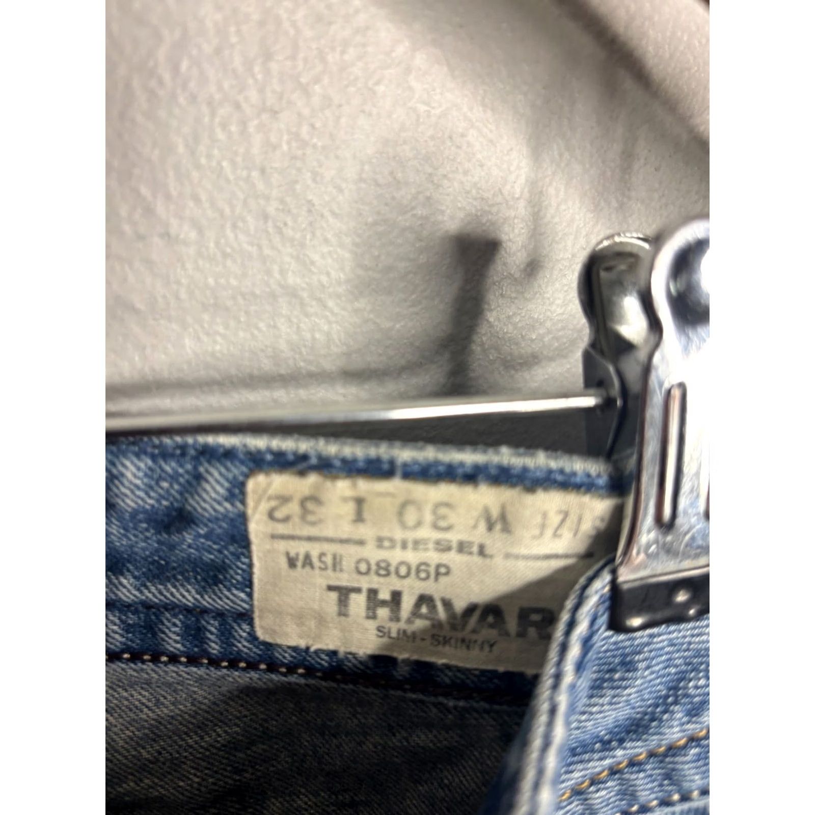 Diesel Diesel Jeans Thavar Slim-Skinny 5-Pocket Denim Blue 30x32 Regular Men’s Size US 30 / EU 46 - 4 Thumbnail