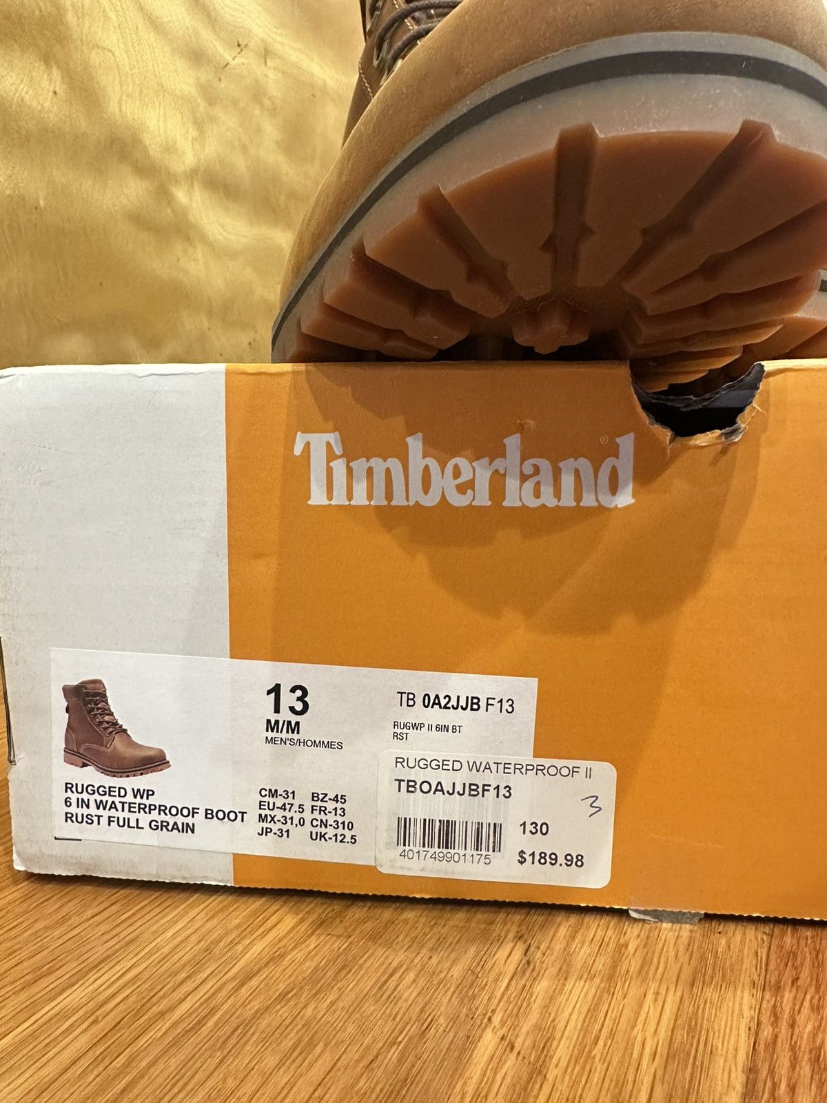 Timberland Rare Timberland Rugged Waterproof II Brown Boots A2JJB Size US 13 / EU 46 - 7 Thumbnail